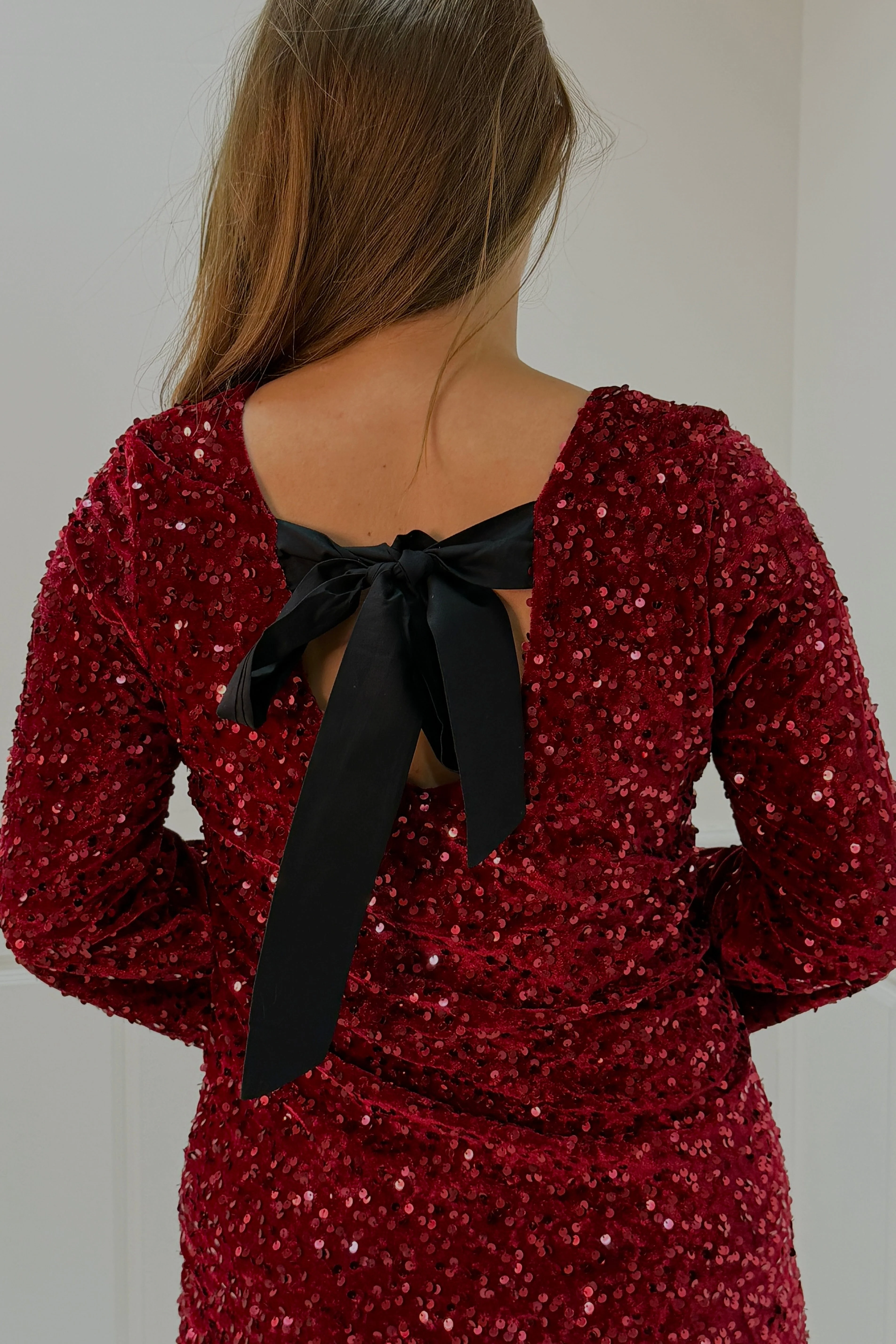 A-bee - Claudia dress - Burgundy - Image 3