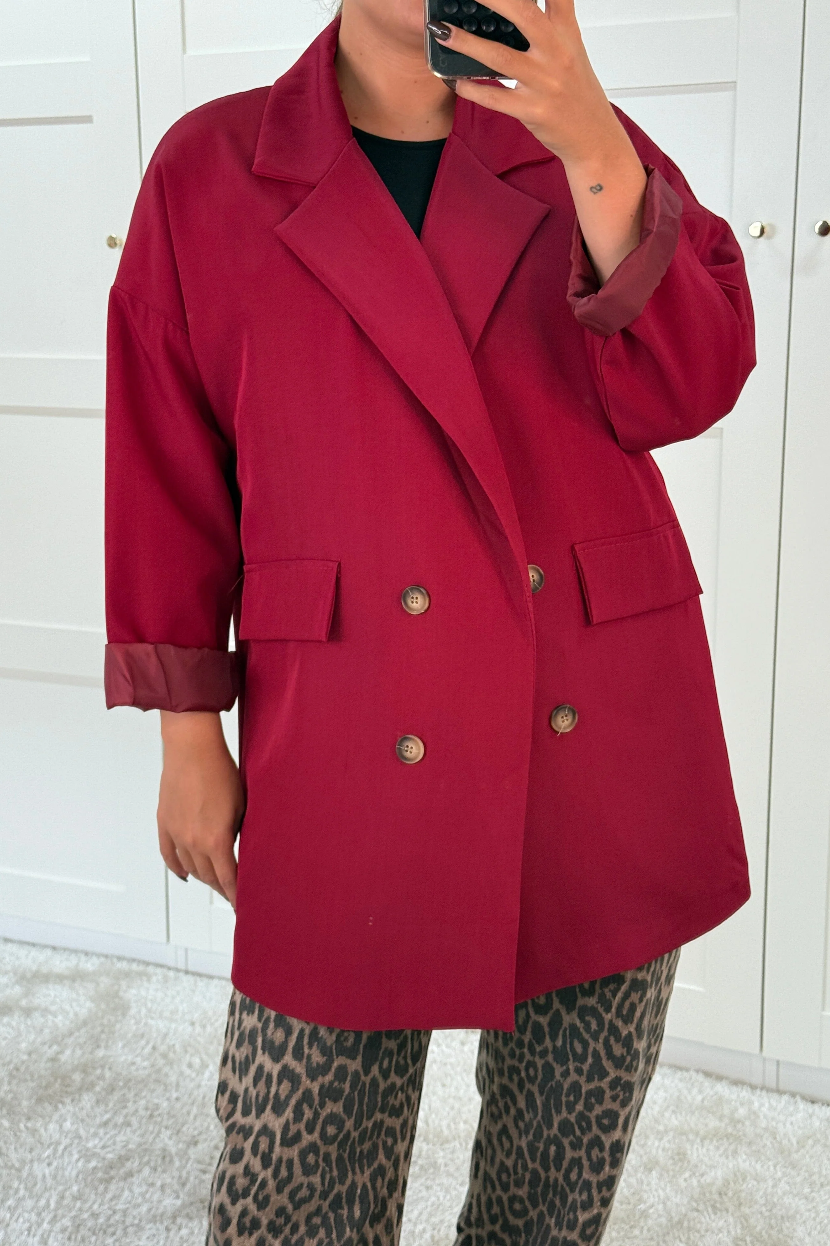 A-bee - Daphne Blazer - Burgundy - Image 2