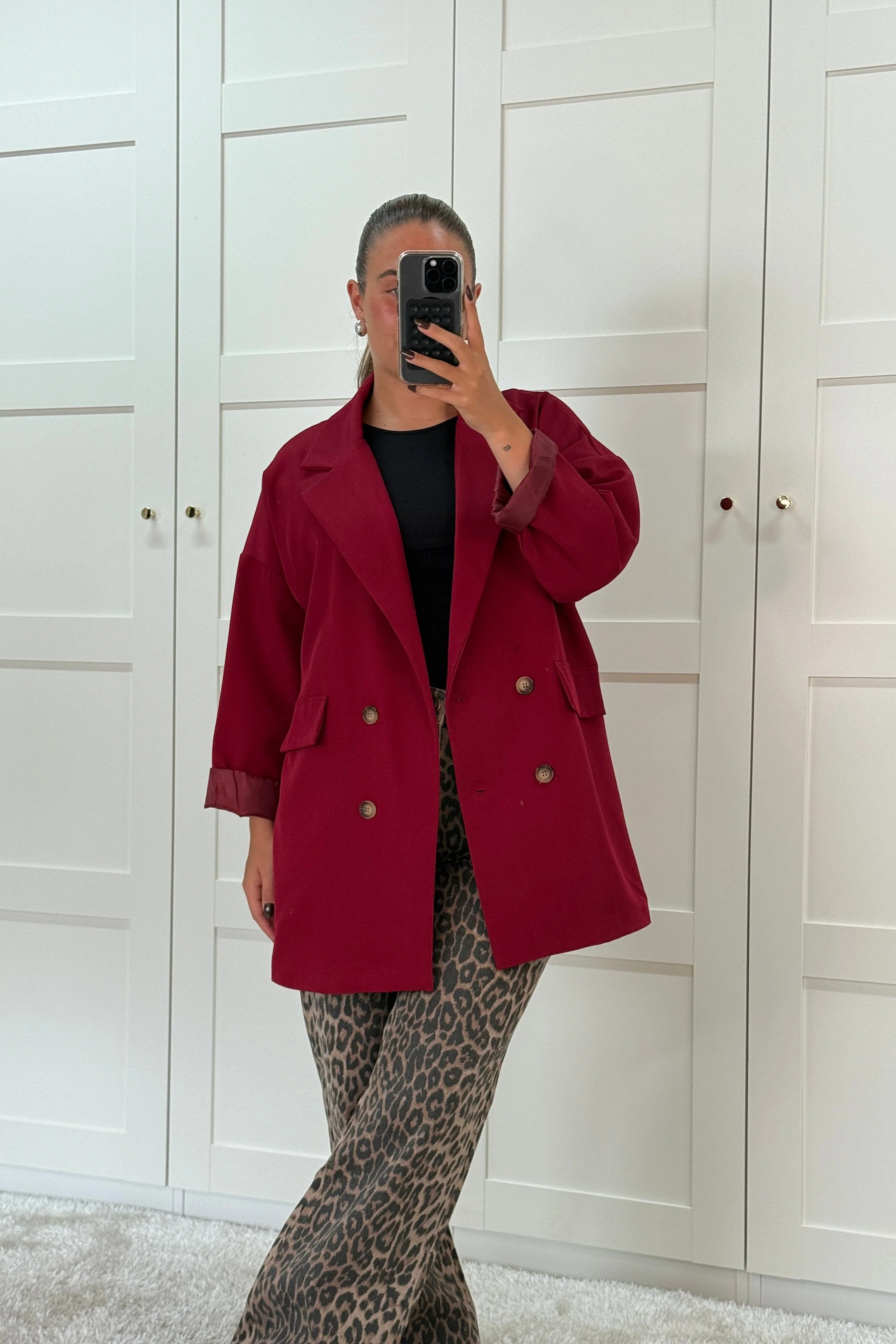 A-bee - Daphne Blazer - Burgundy - Image 3
