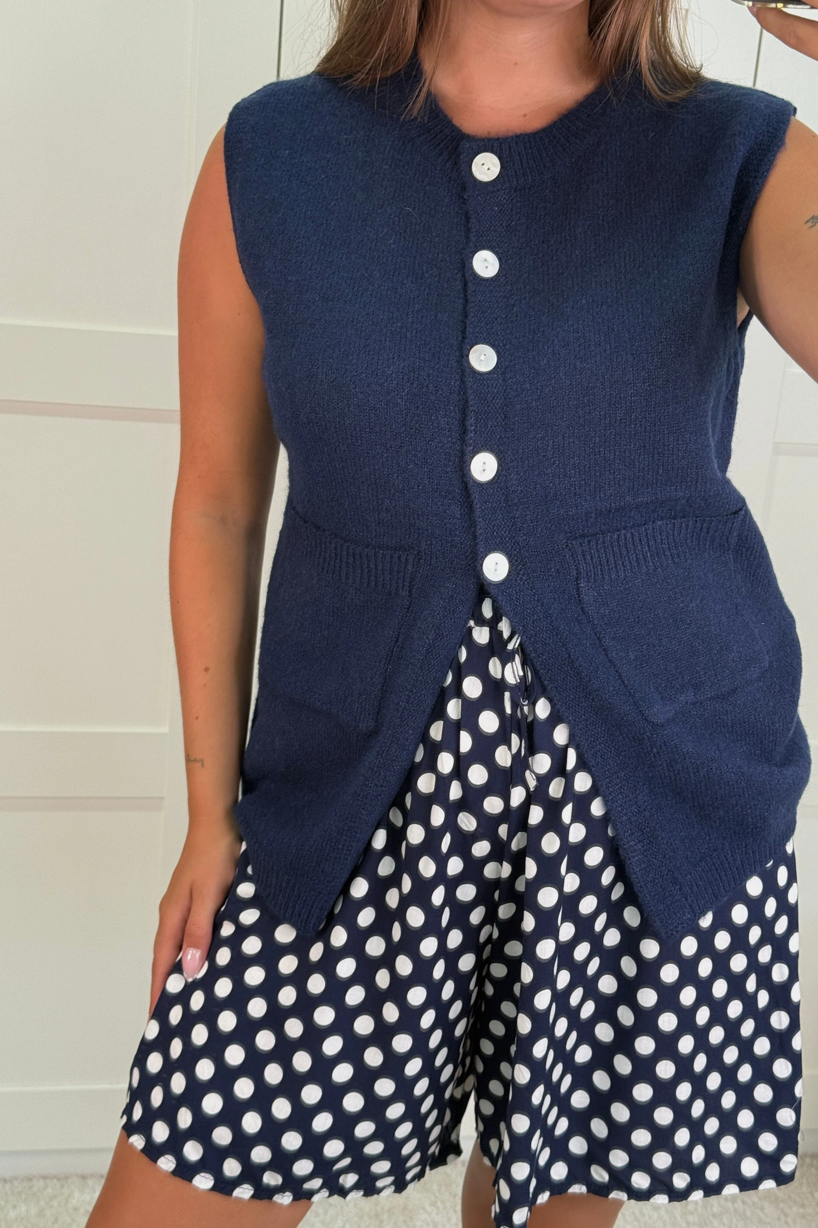 A-bee - Esme Vest - Navy - Image 4