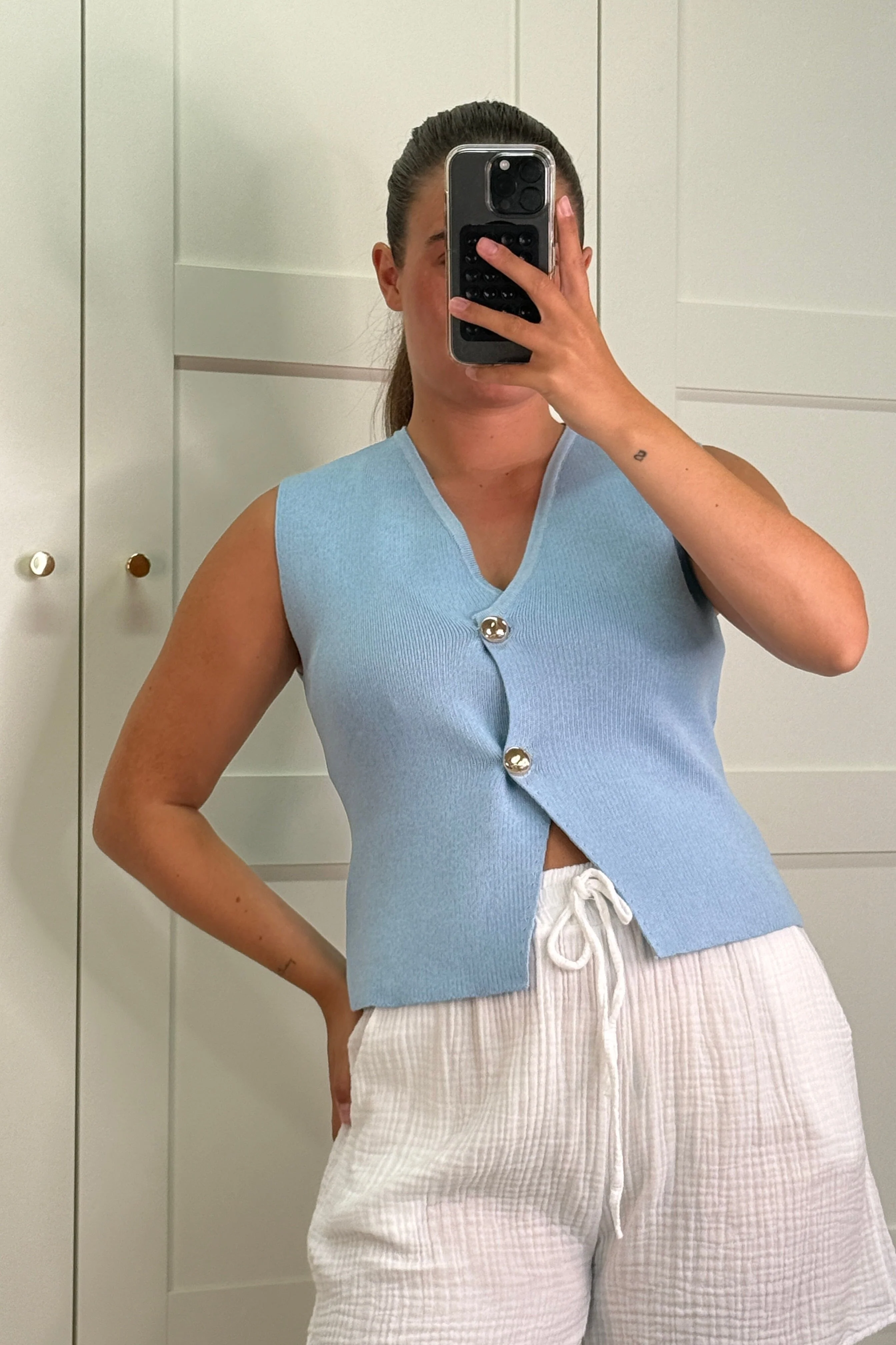 A-bee - Georgia Top - Light Blue - Image 5