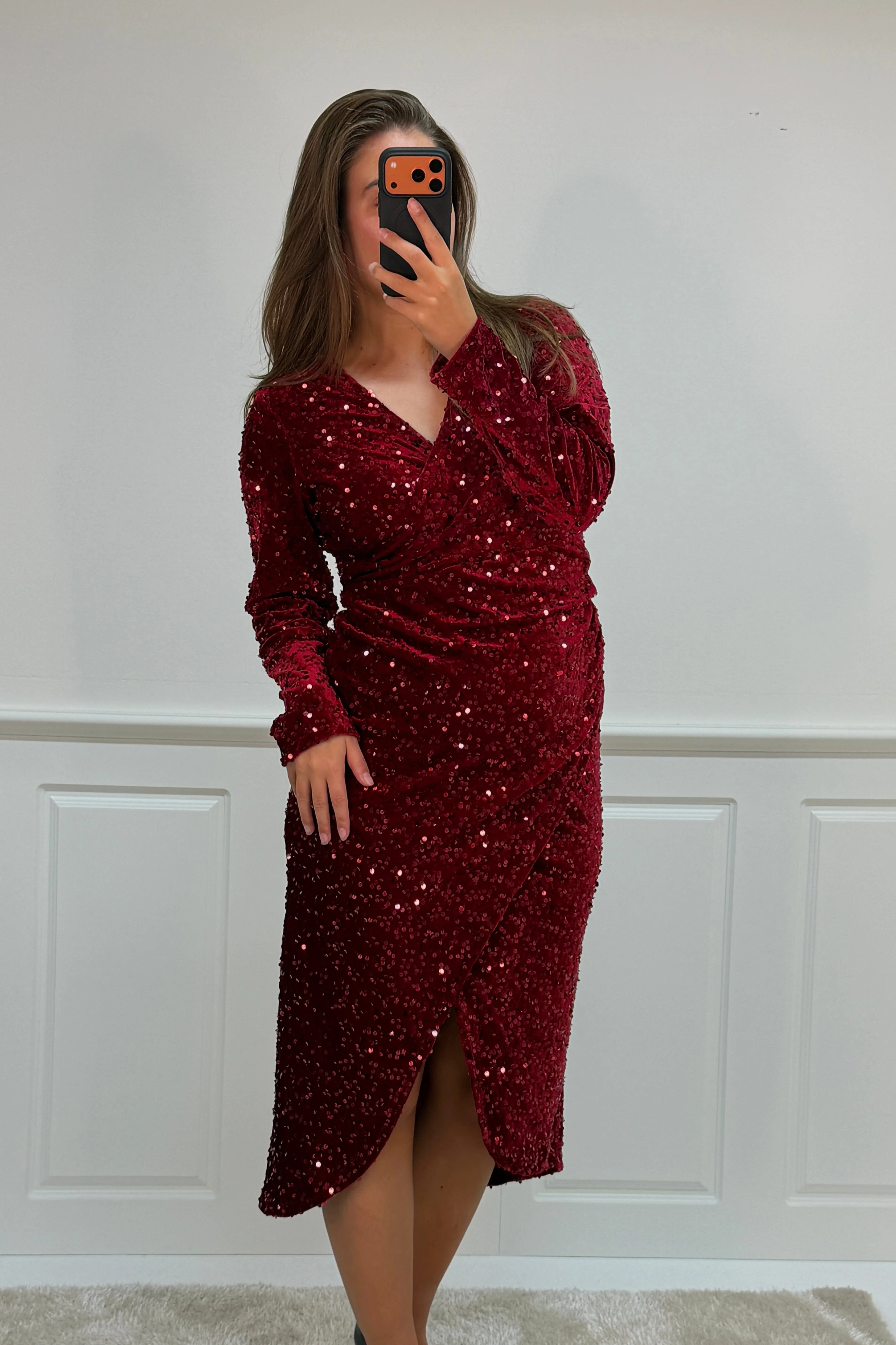 A-bee - Julitta dress - Burgundy - Image 2