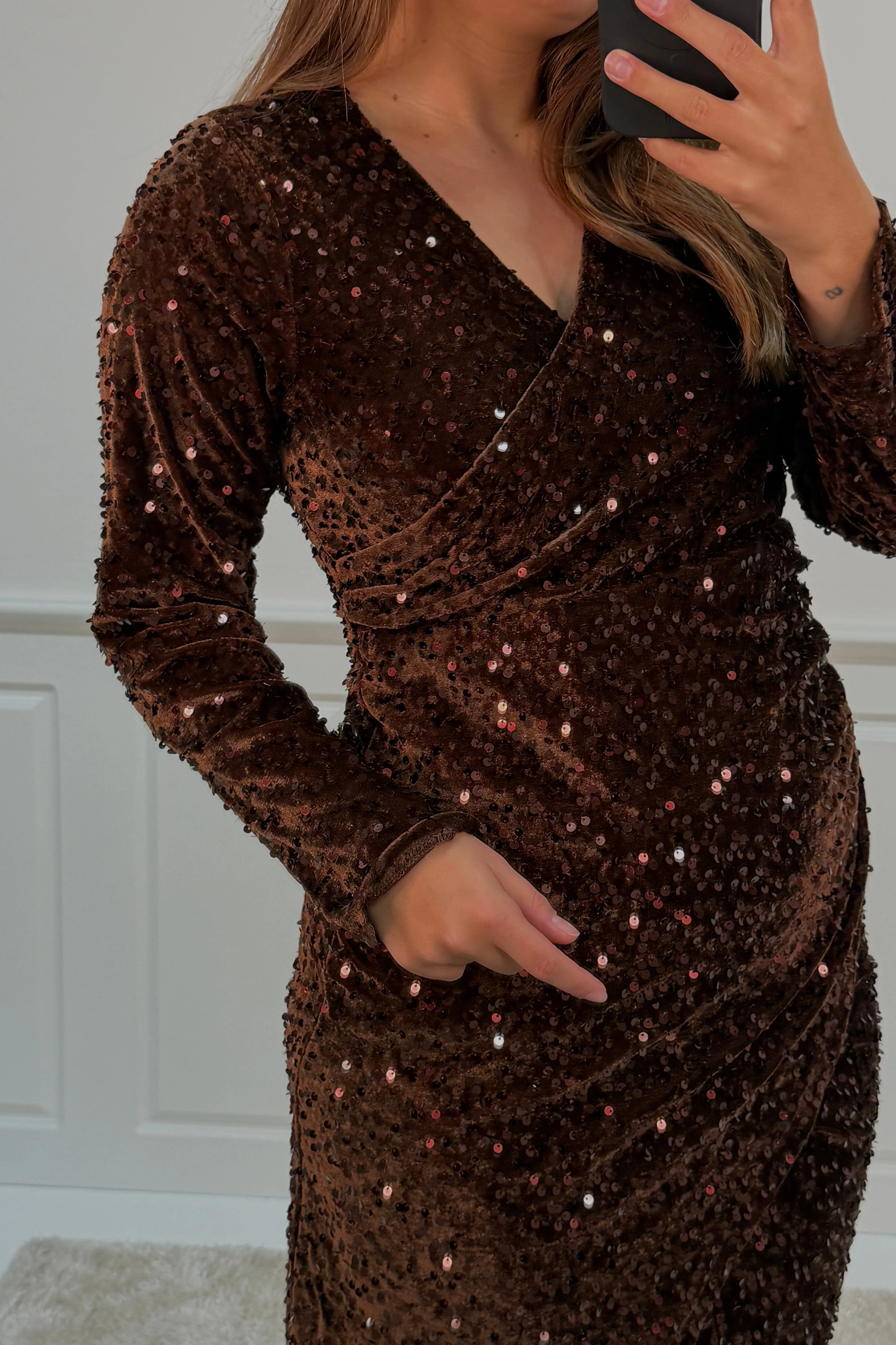 A-bee - Julitta dress - Dark Brown - Image 3