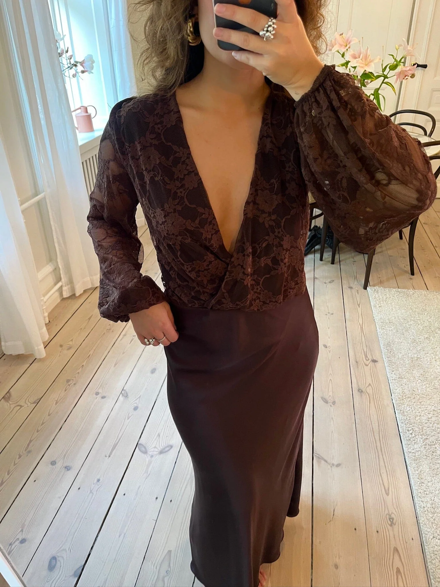 A-bee - Laurine Bodystocking - Dark Brown - Image 2