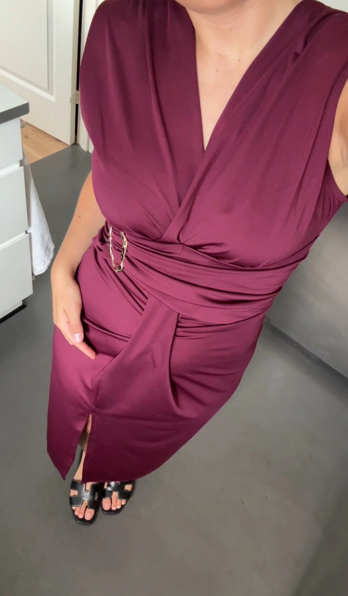 A-bee - Mirella Dress - Burgundy - Image 2