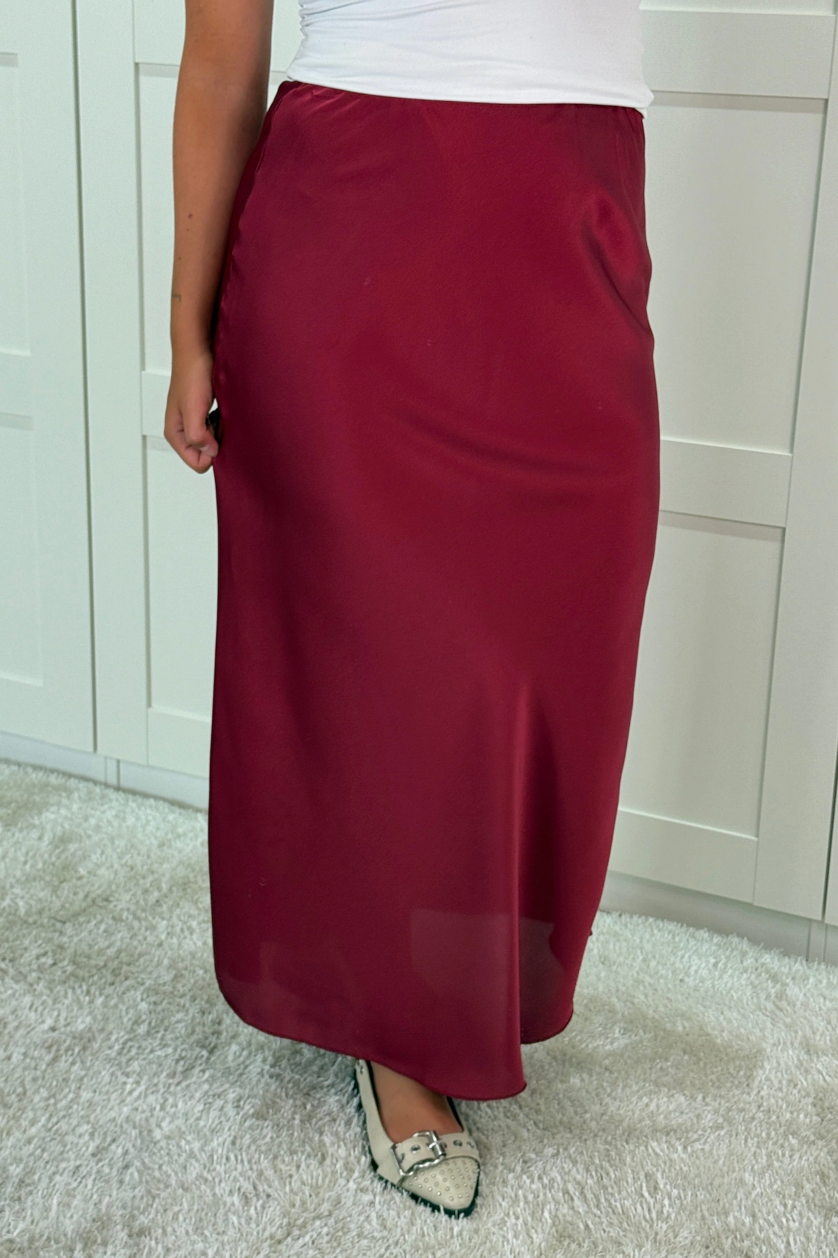 A-bee - Tiffany Skirt - Burgundy - Image 3
