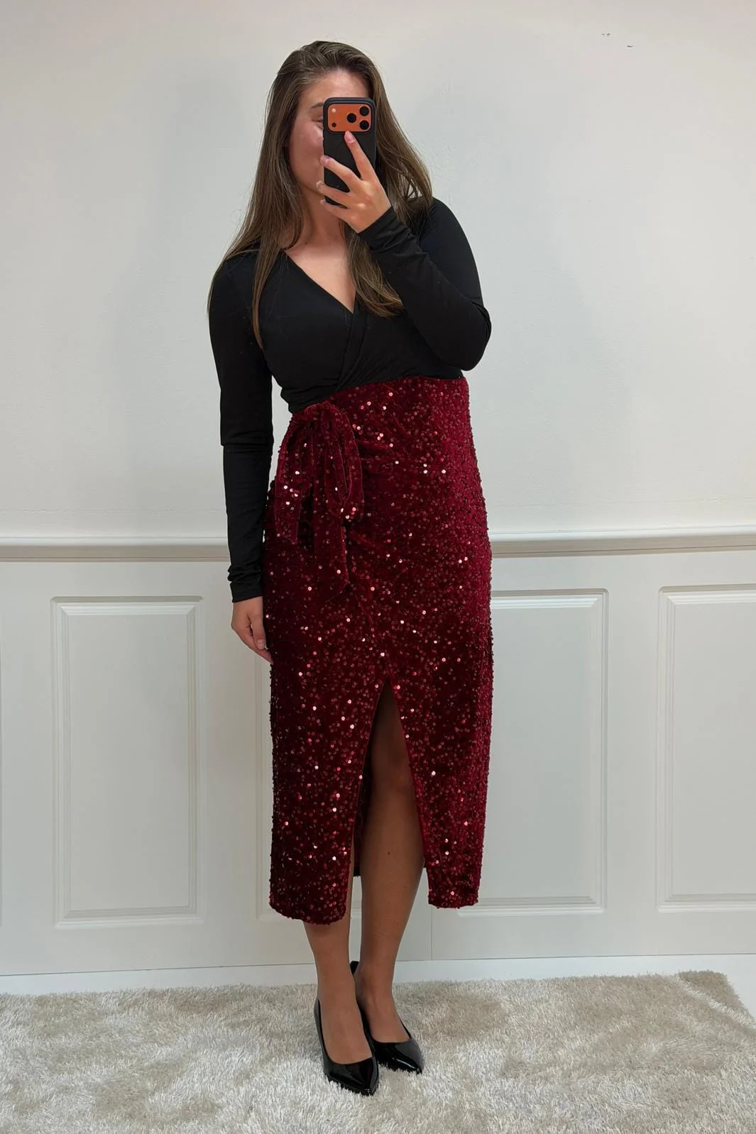 A-bee - Viviana dress - Burgundy - Image 5