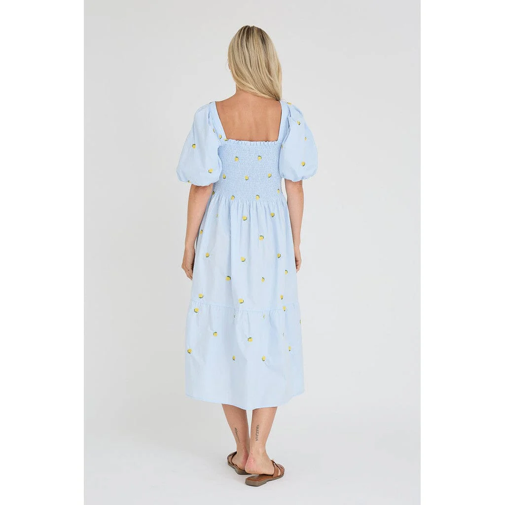A-View - Cheri Fruit Dress AV8034 - 128 - Light Blue/Yellow - Image 2
