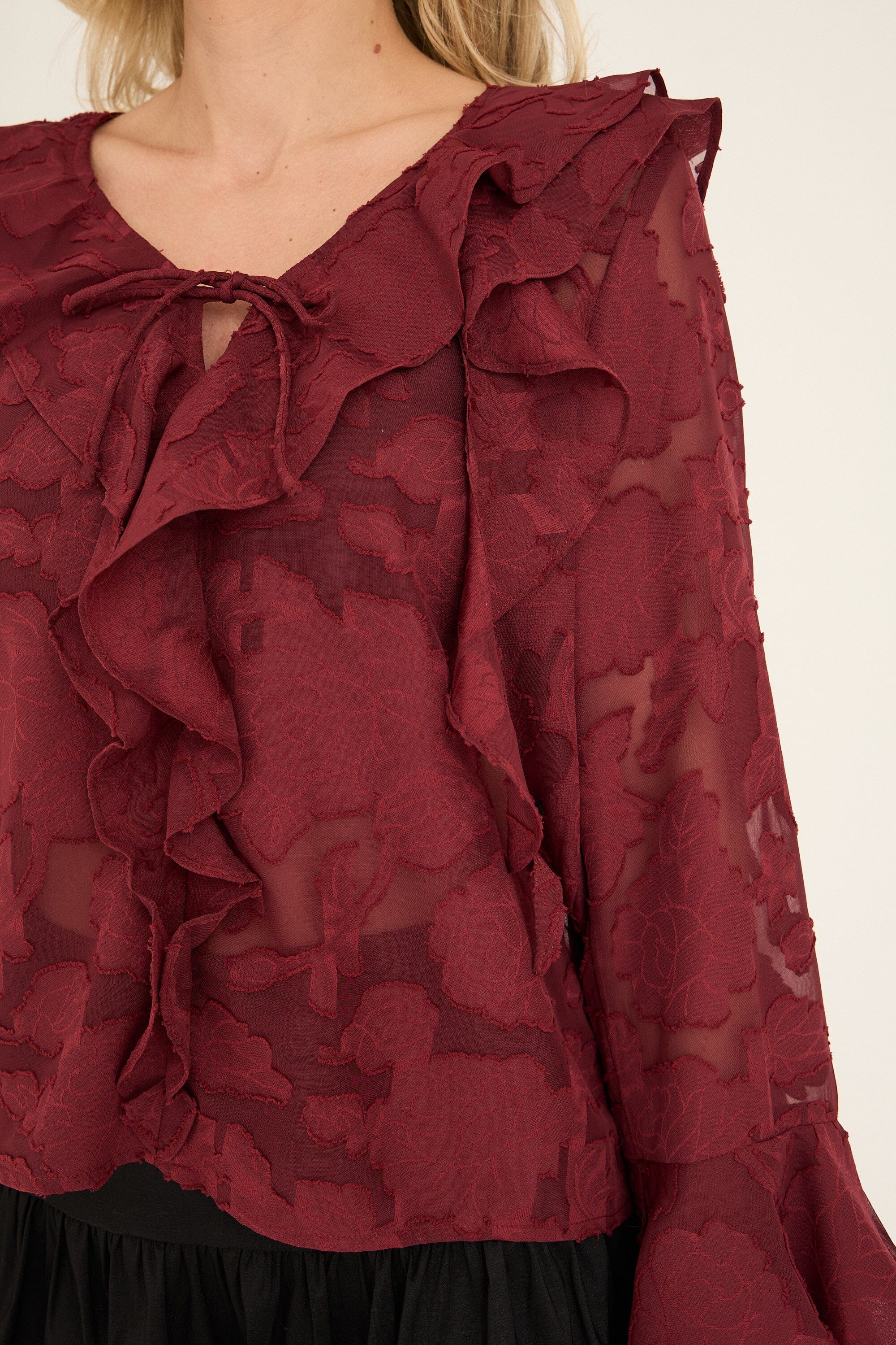 A-View - Floretta Blouse AV6090 - 266 - Cabernet - Image 4