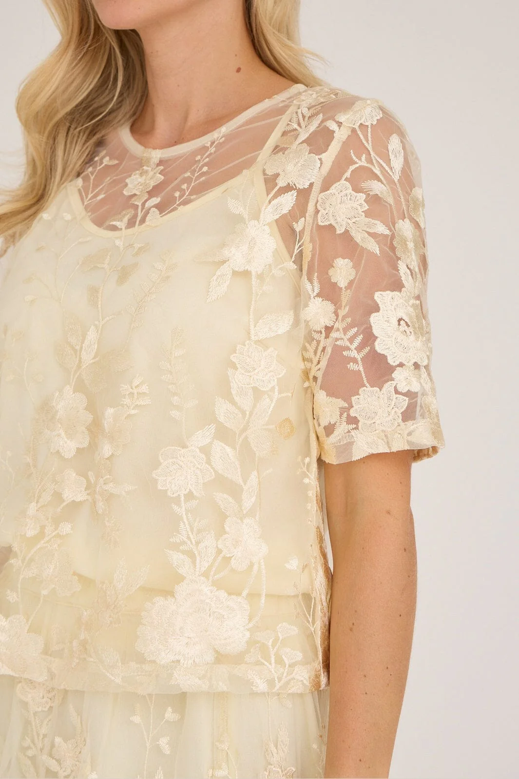 A-View - Fuschia Blouse AV4881 - 069 - Pale Yellow - Image 3