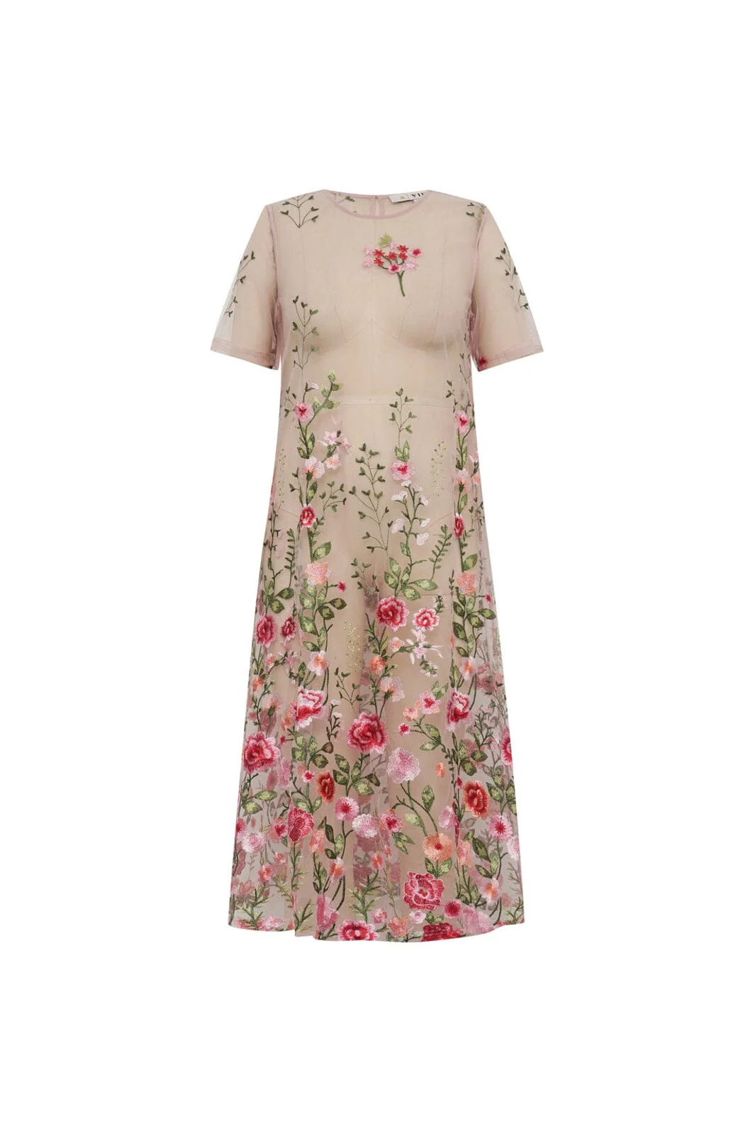 A-View - Fuschia Midi Dress AV7086 - 255 - Rose/Red - Image 2