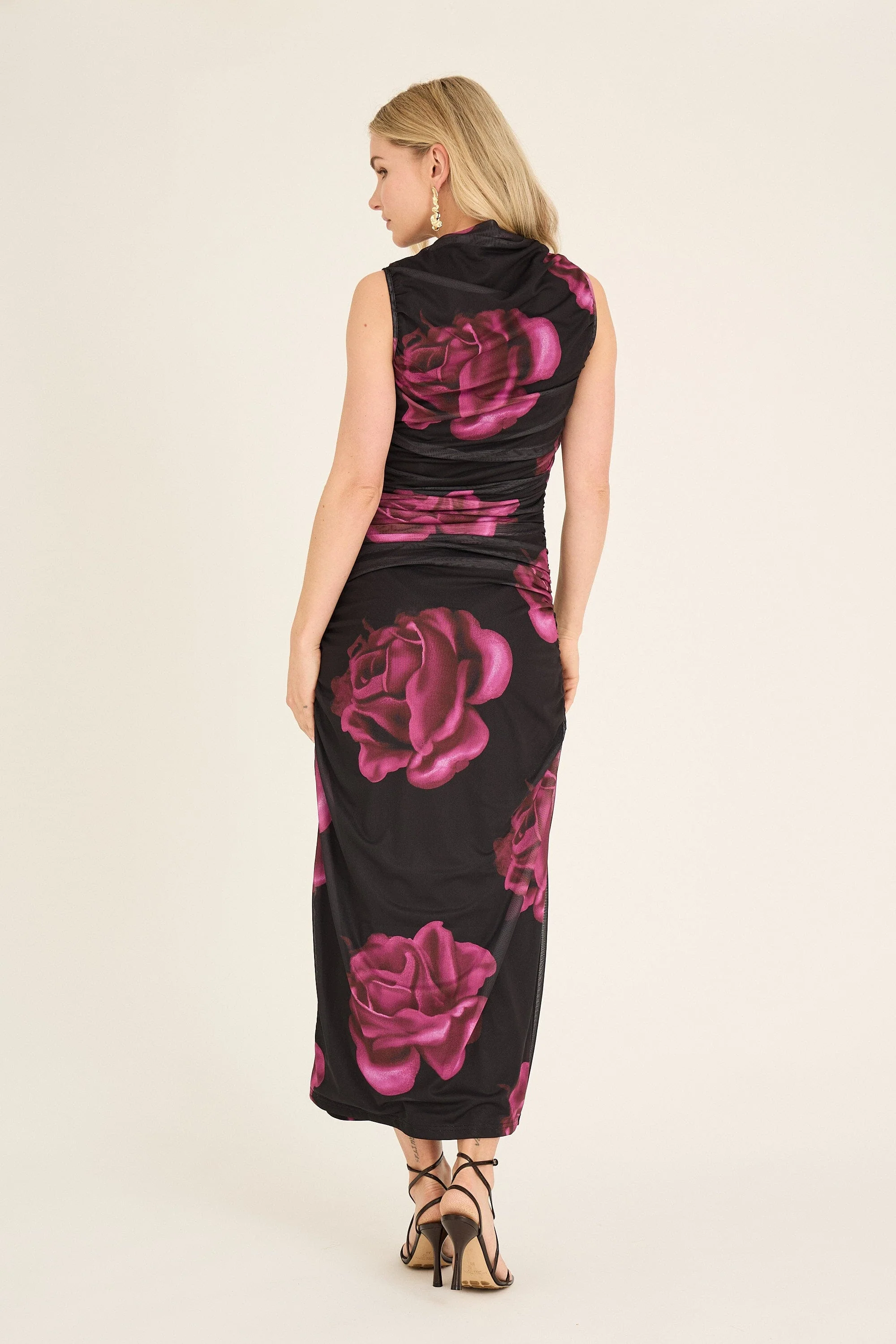 A-View - Ophelia Dress AV7017 - 163 - Black/Pink - Image 4