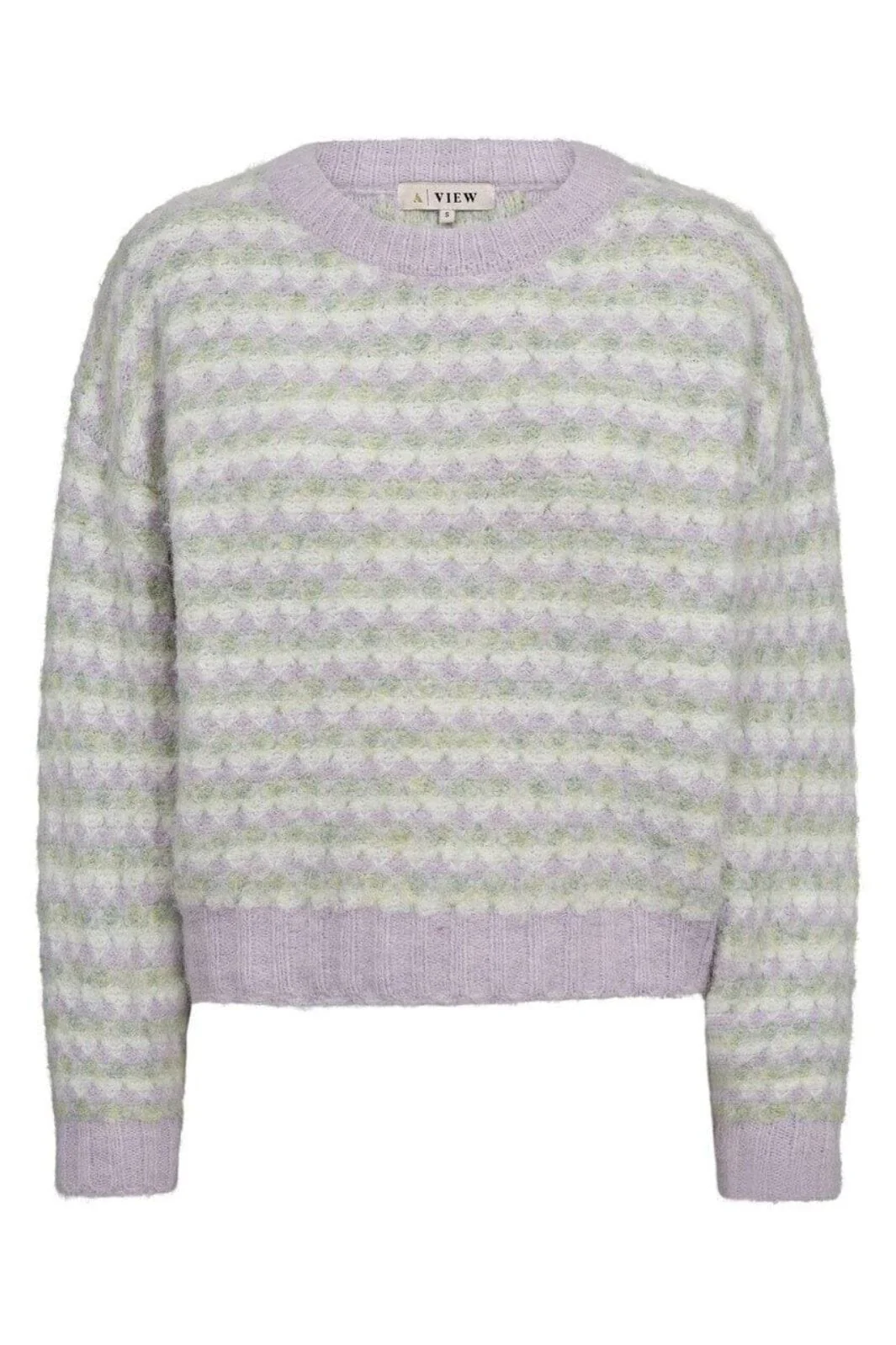 A-View - Sassi Knit Pullover AV7072 - 180 - Green/Purple