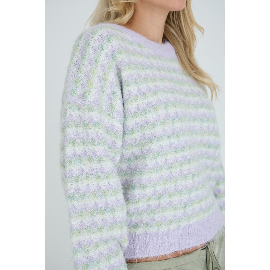 A-View - Sassi Knit Pullover AV7072 - 180 - Green/Purple - Image 3