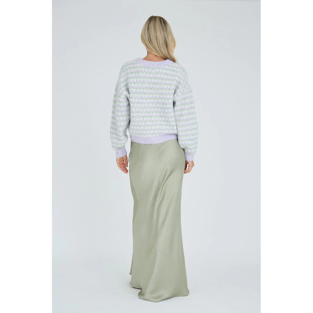 A-View - Sassi Knit Pullover AV7072 - 180 - Green/Purple - Image 4