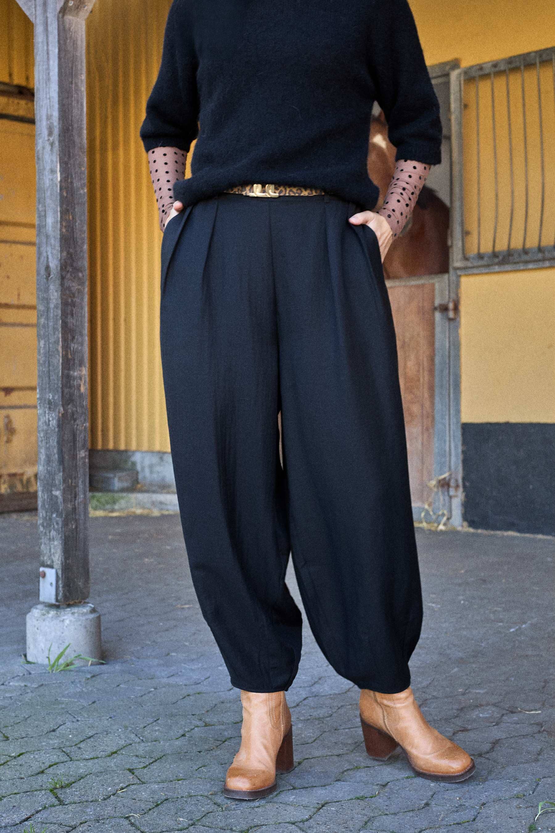 Black Colour - Bcabu Balloon Pant 41023 - Black - Image 3