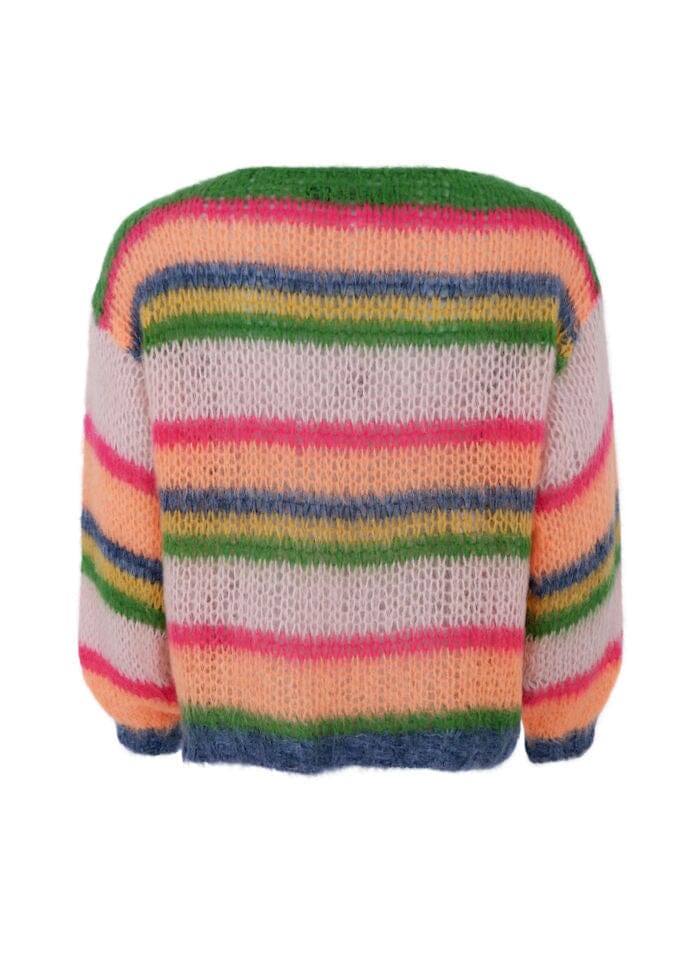 Black Colour - Bcanna Multi Striped Jumper 1241 - Orange Multi - Image 3