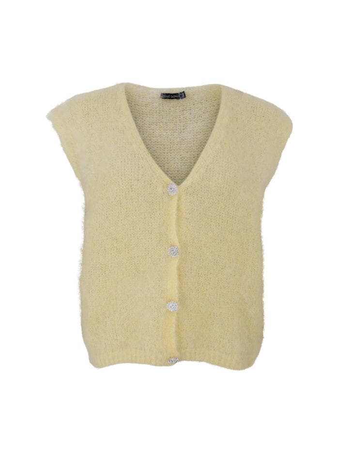 Black Colour - Bcbjoerk Knit Vest 1250 - Lt. Yellow - Image 2