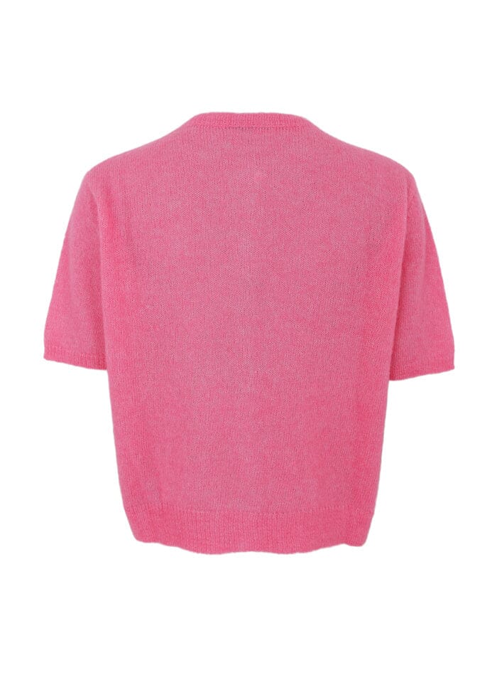 Black Colour - Bcdell Ss Cardigan 1253 - Raspberry - Image 3