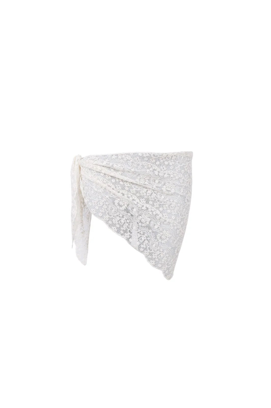 Black Colour - Bcfarianna Triangle Lace Scarf 3650 - Off White - Image 2