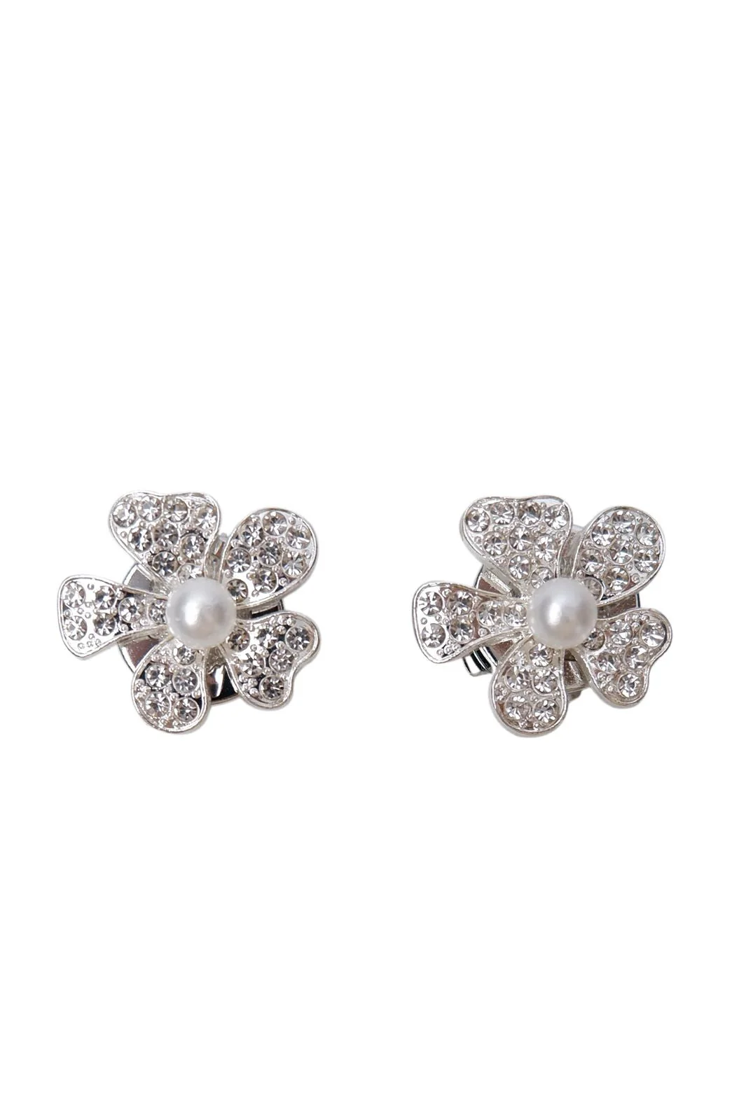 Black Colour - Bcjelline Button Covers, 2 Pcs. Set 4539 - Silver Coloured