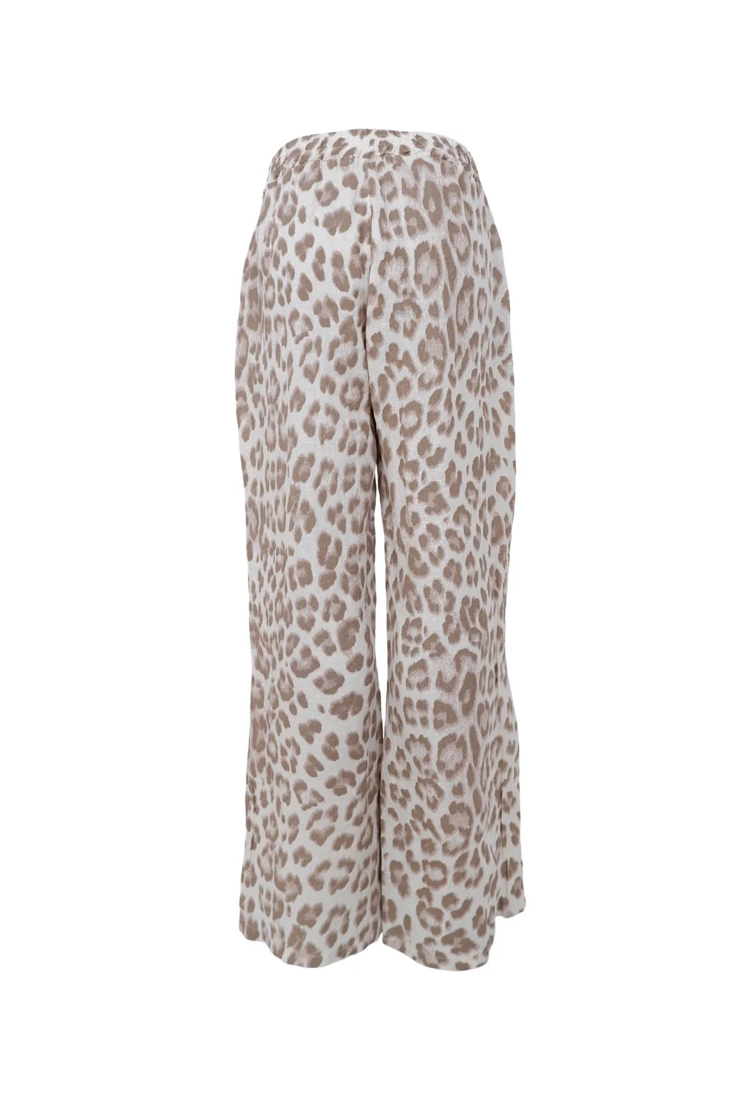 Black Colour - Bcmelina Wide Linen Pant 41114 - Nougat Leo - Image 2