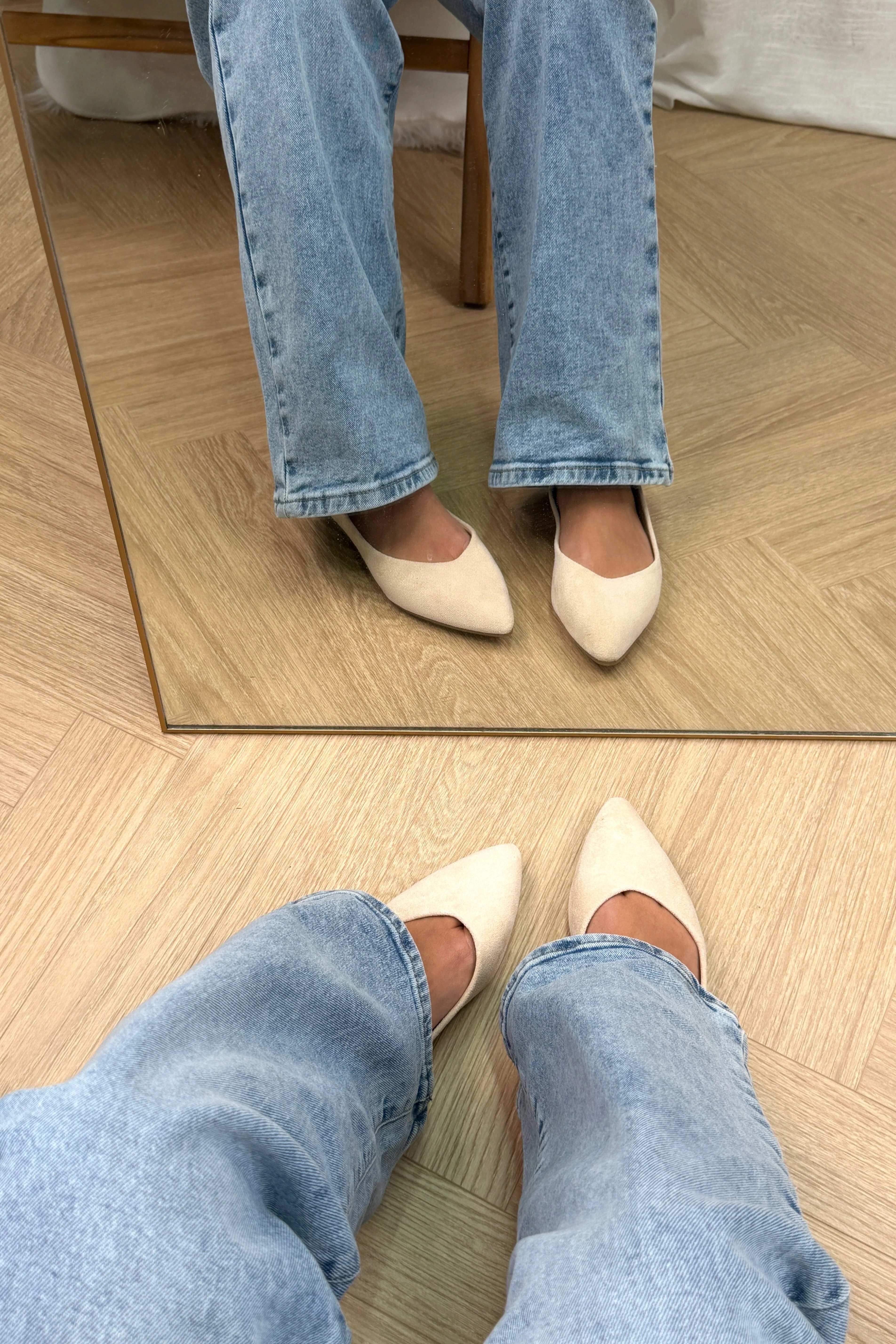 Bloom - Cornflower Ballet Flats - Beige - Image 3
