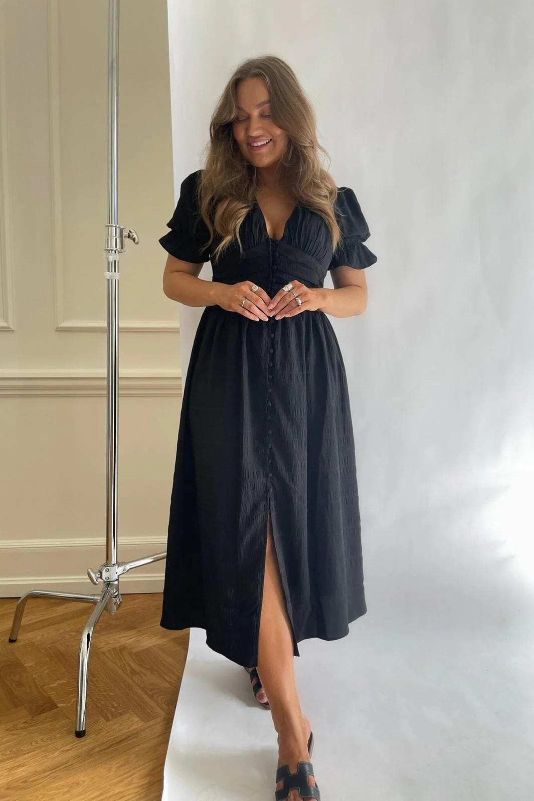 BYIC - Adelic Long Ss Dress - black Black - Image 9