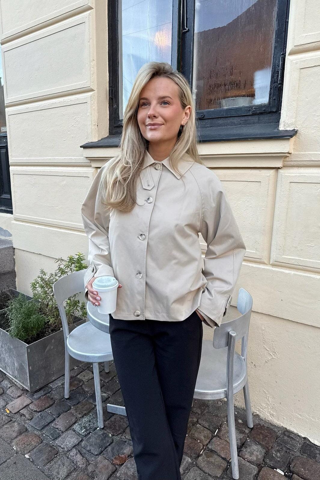BYIC - Avaic Short Trenchcoat A23824 - Beige - Image 3