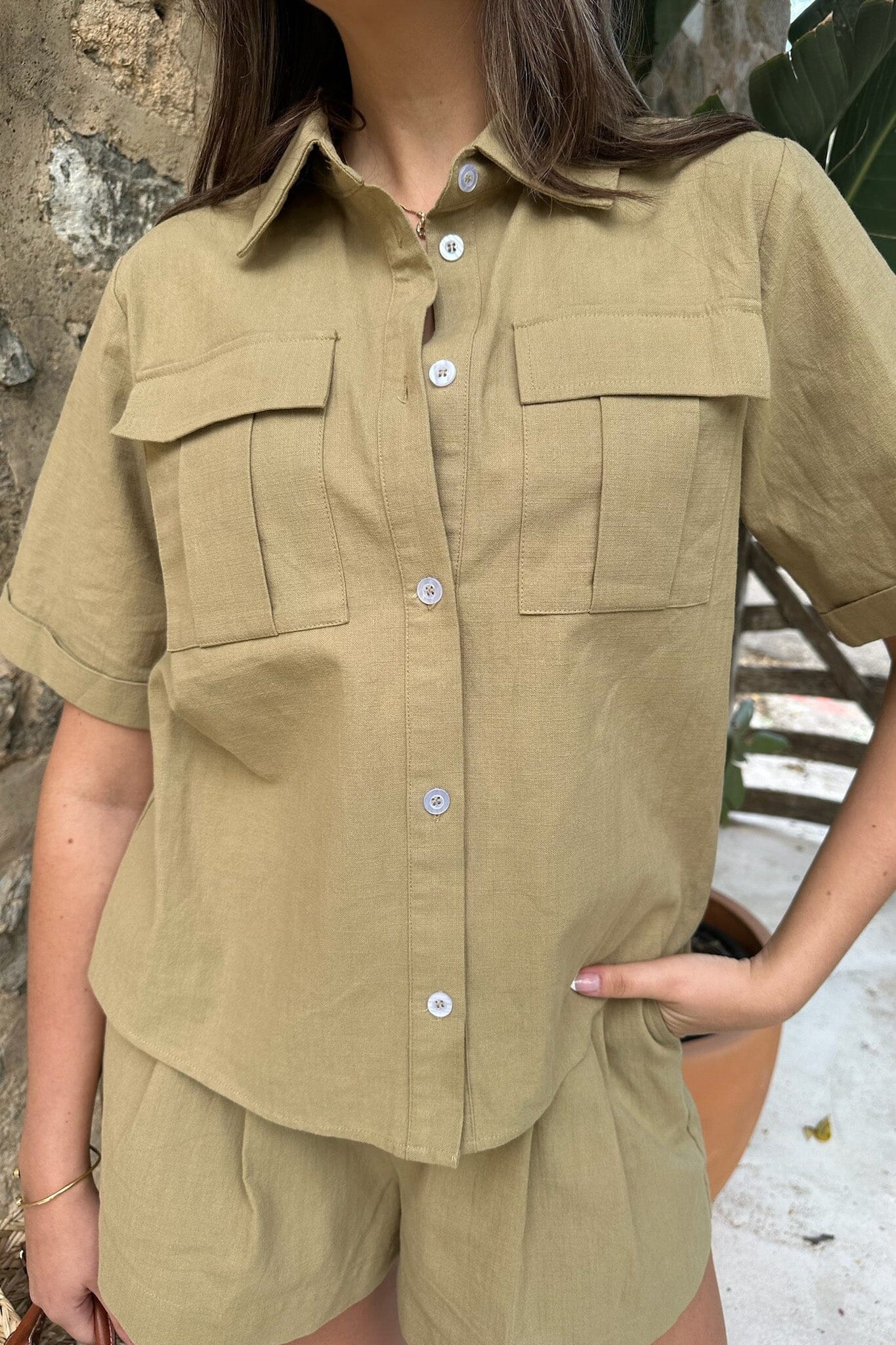 BYIC - Celinaic Shirt - lkhaki Light Khaki - Image 4