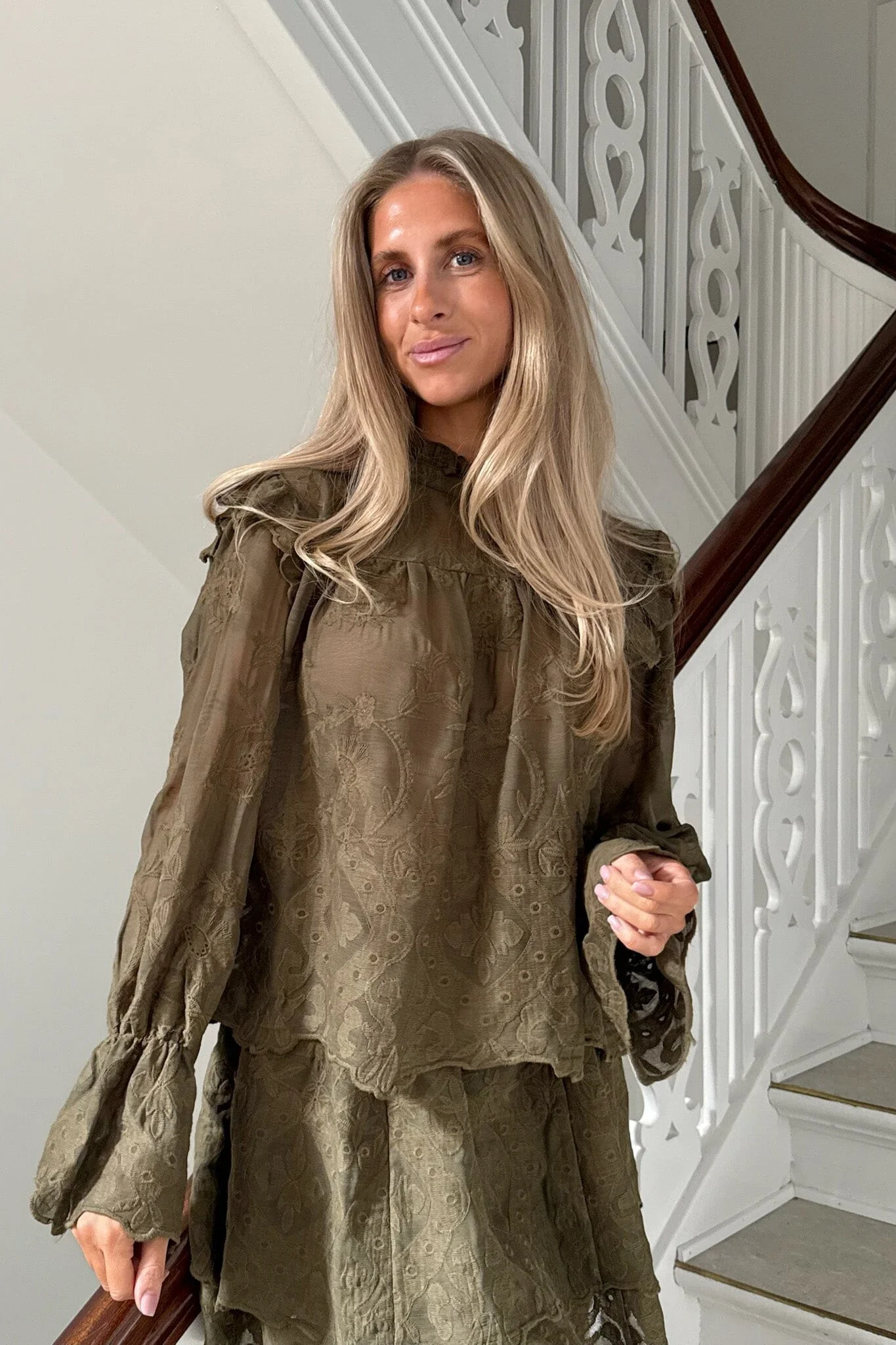 BYIC - Ellinoric Lace Shirt 2550 - Vintage Olive - Image 2