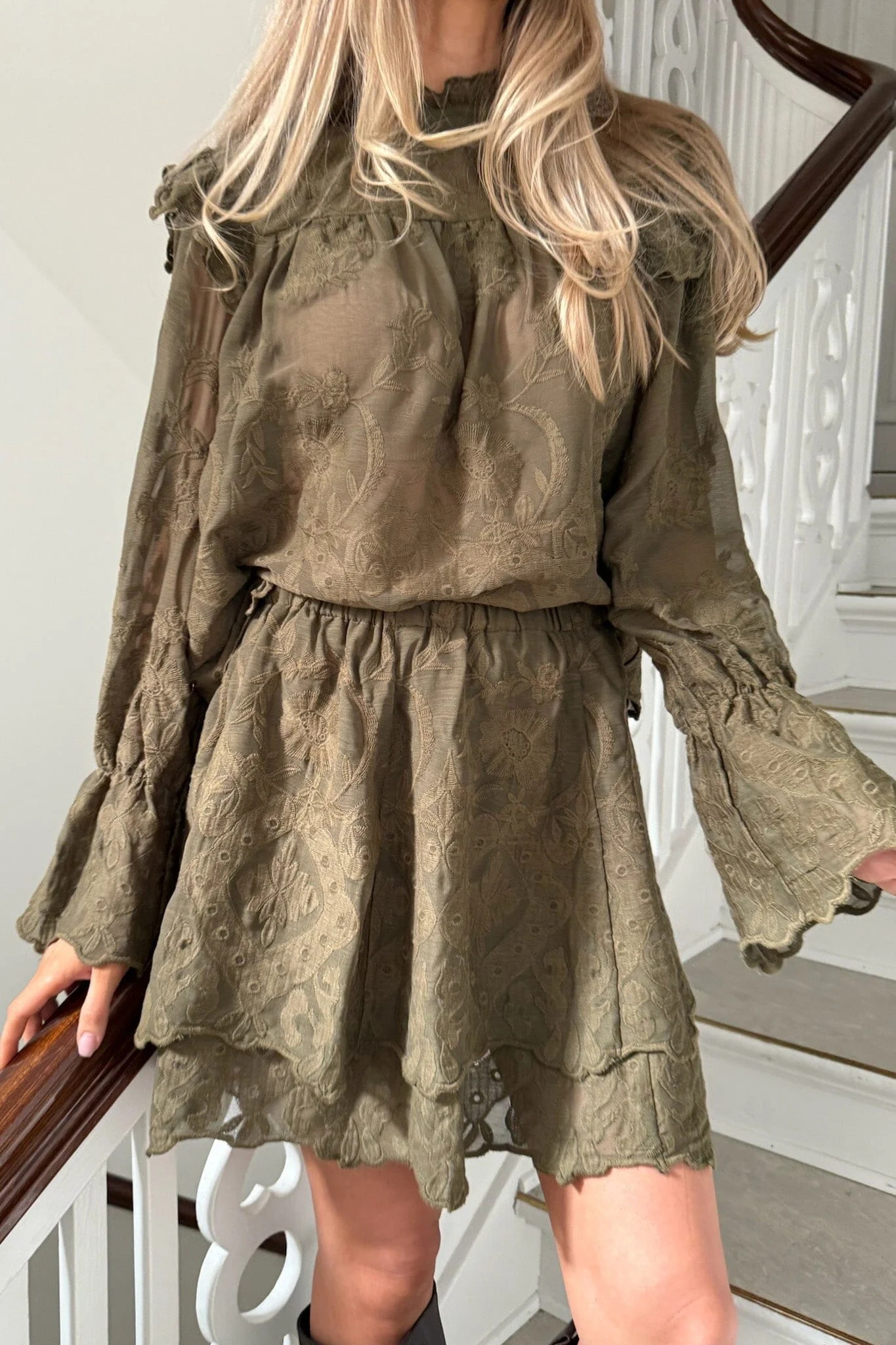 BYIC - Ellinoric Lace Shirt 2550 - Vintage Olive - Image 5