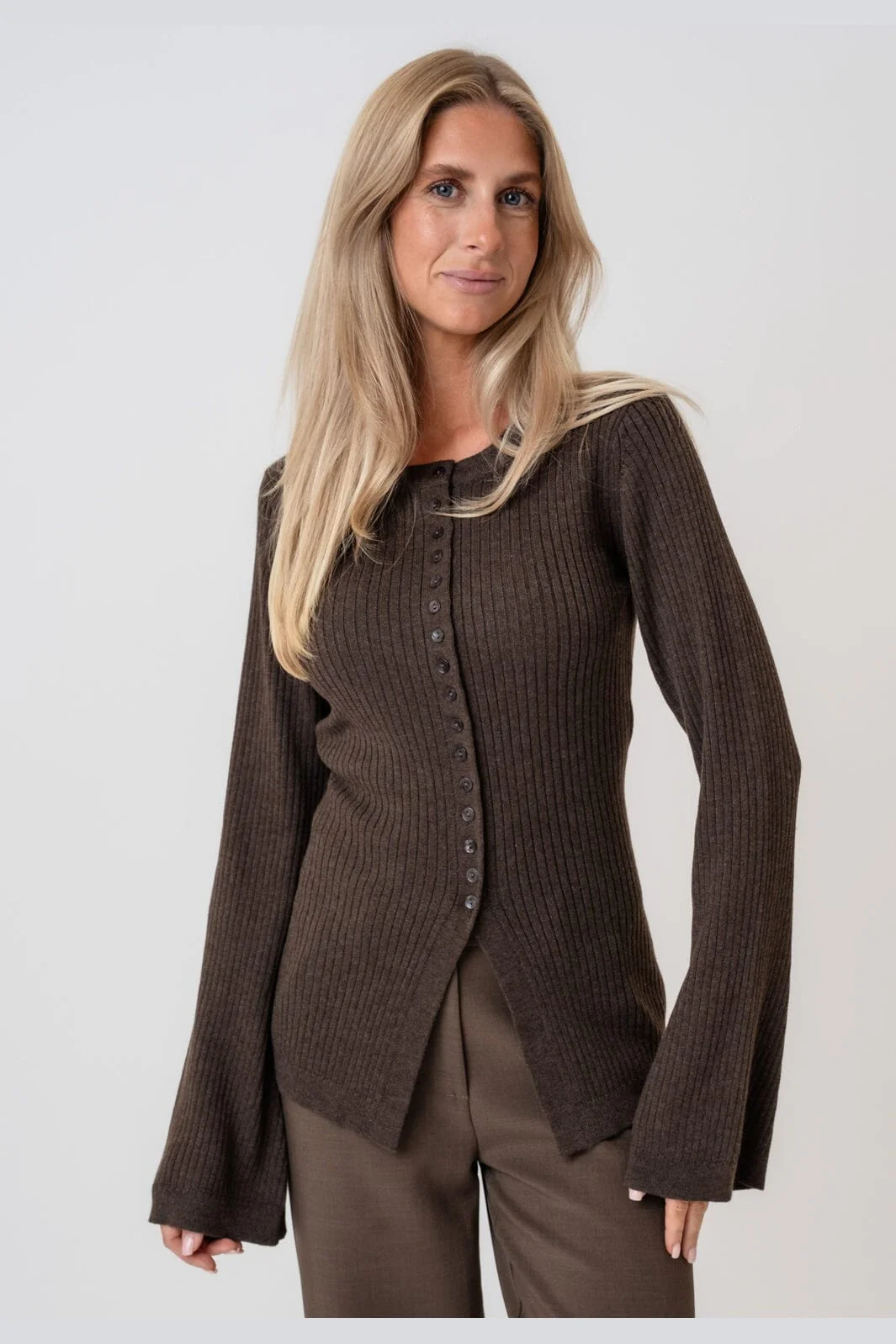 BYIC - Elmaic Cardigan 1196 - Dark Brown - Image 4