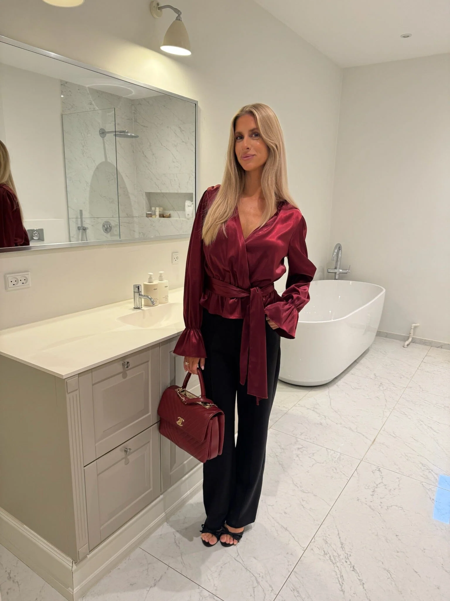 BYIC - Freyaic Shirt A2591 - Bordeaux Satin - Image 12