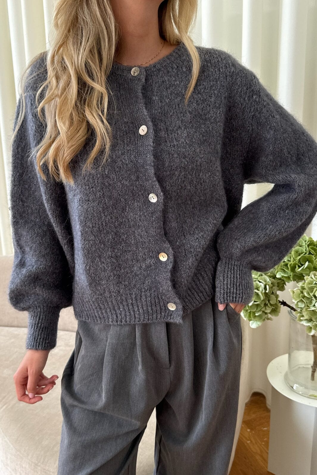 BYIC - Idaic Cardigan 5219 - dgrey Dark Grey - Image 4