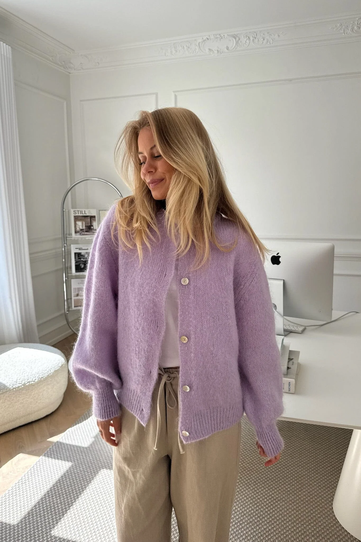 BYIC - Idaic Cardigan - lp Light Purple - Image 4
