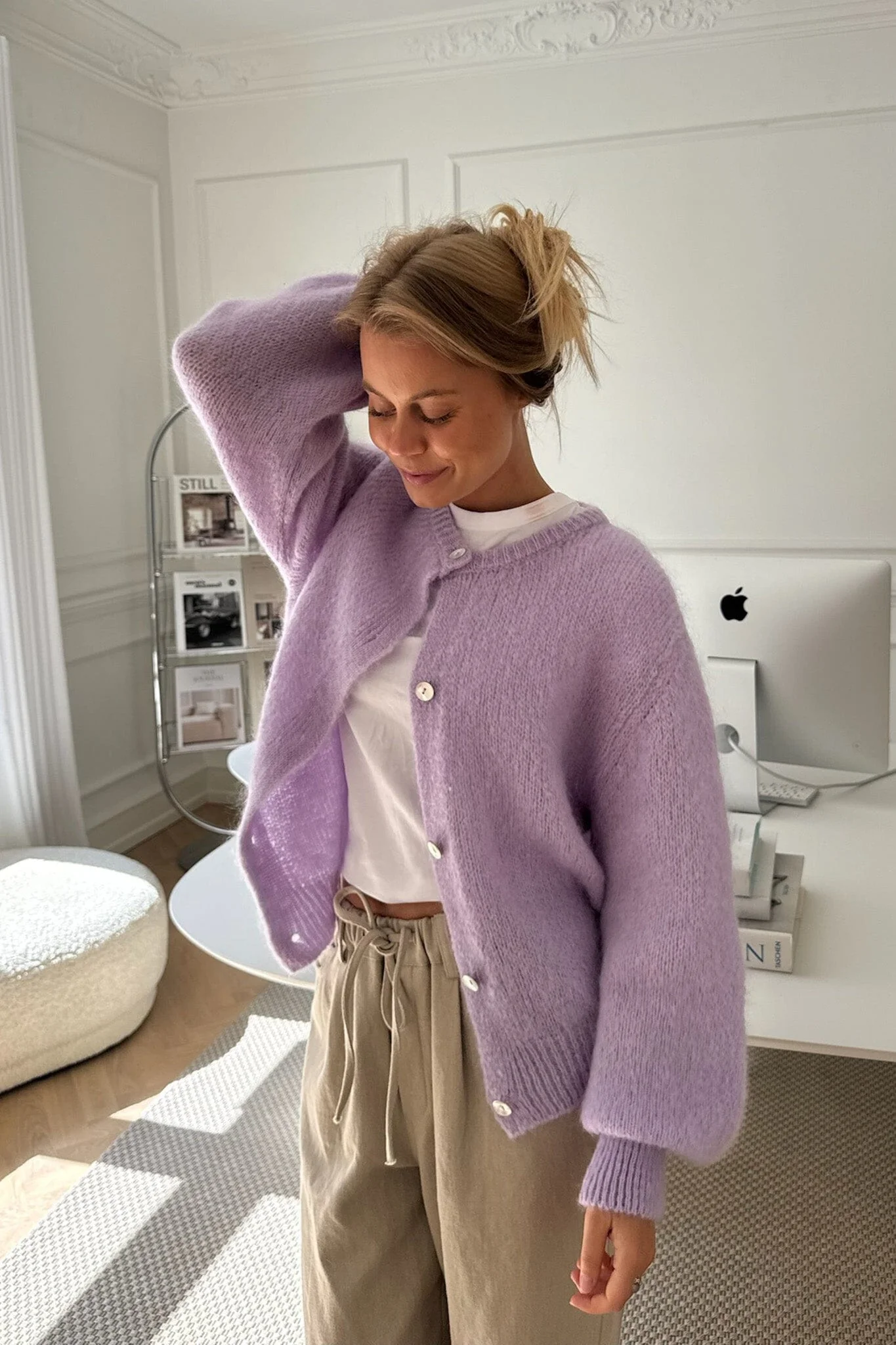 BYIC - Idaic Cardigan - lp Light Purple - Image 5