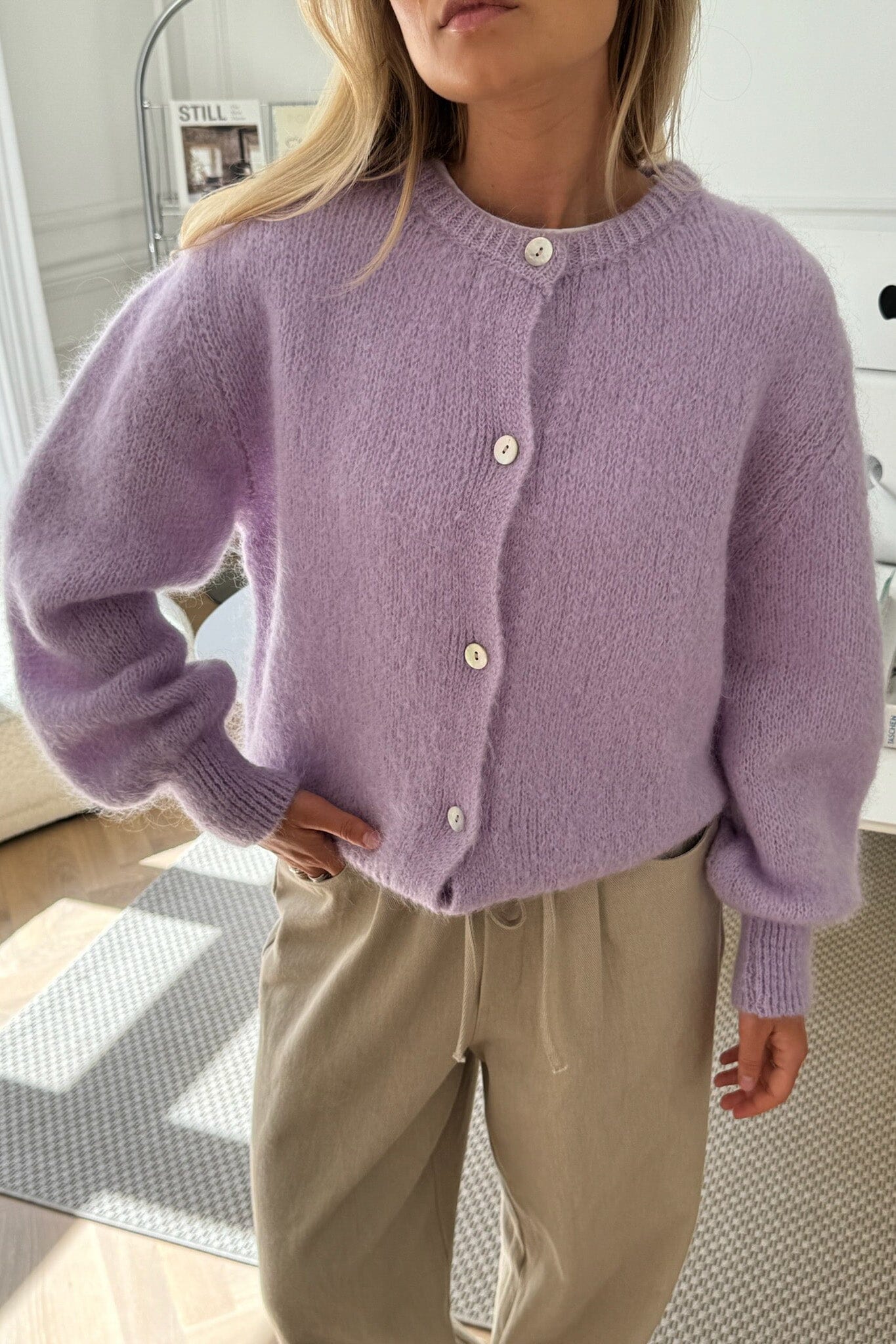 BYIC - Idaic Cardigan - lp Light Purple - Image 8
