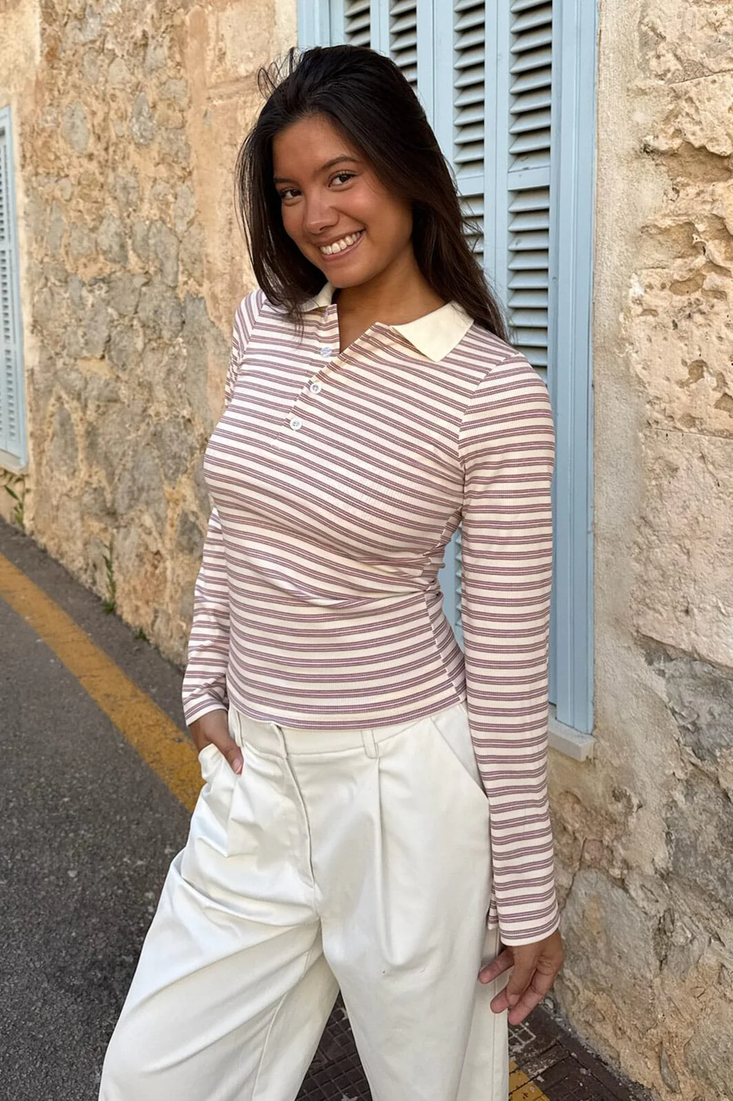 BYIC - Livaic Polo A23982 - Lavender Stripes - Image 2