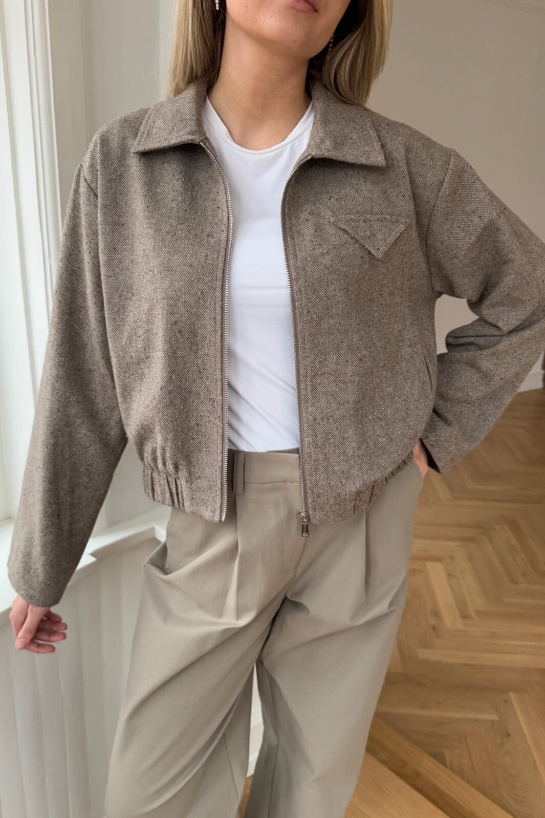 BYIC - Sarahic Short Jacket A23725 - Brown Melange - Image 11