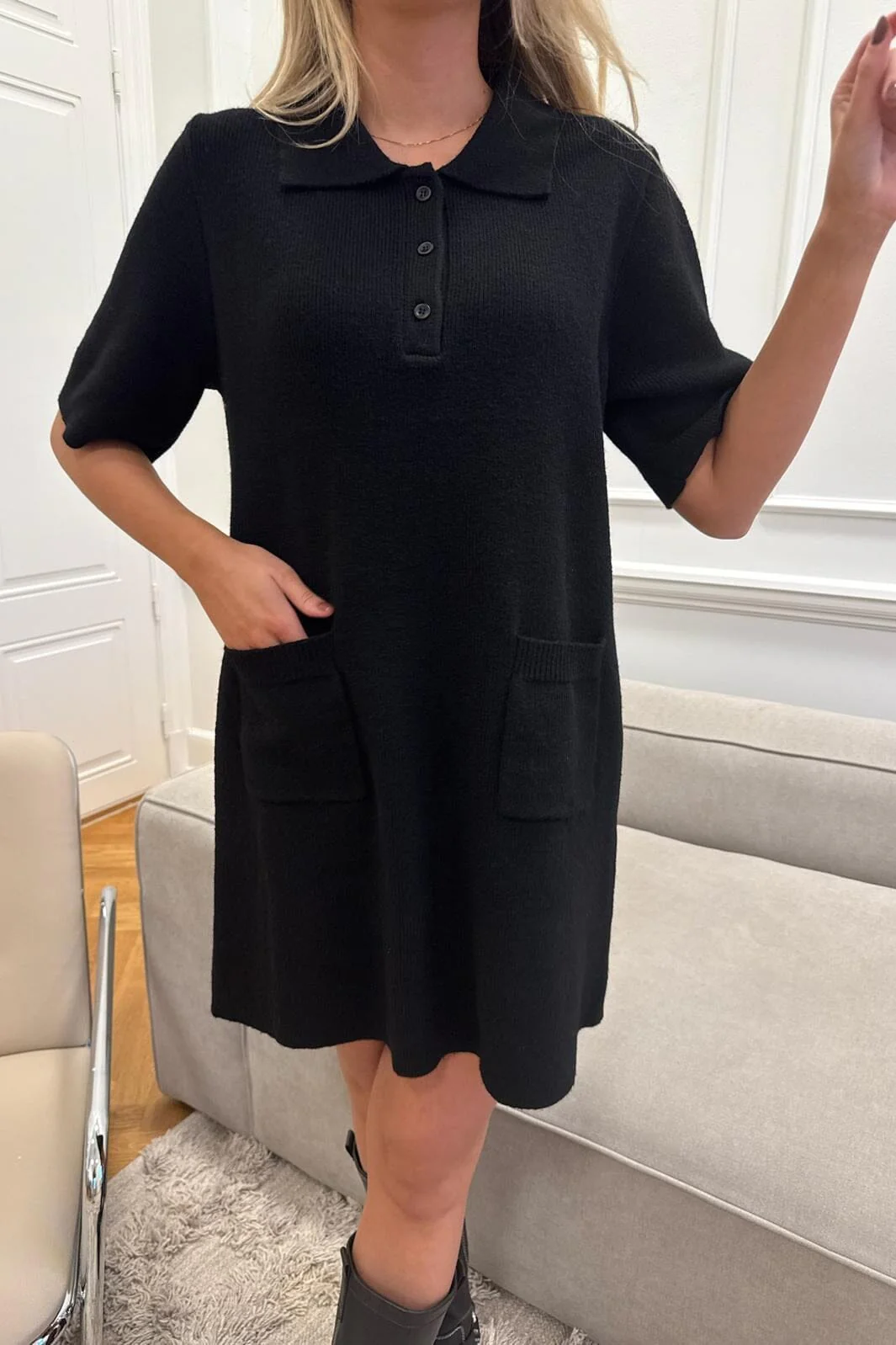 BYIC - Sific Knit Dress H097-3 - Black - Image 7