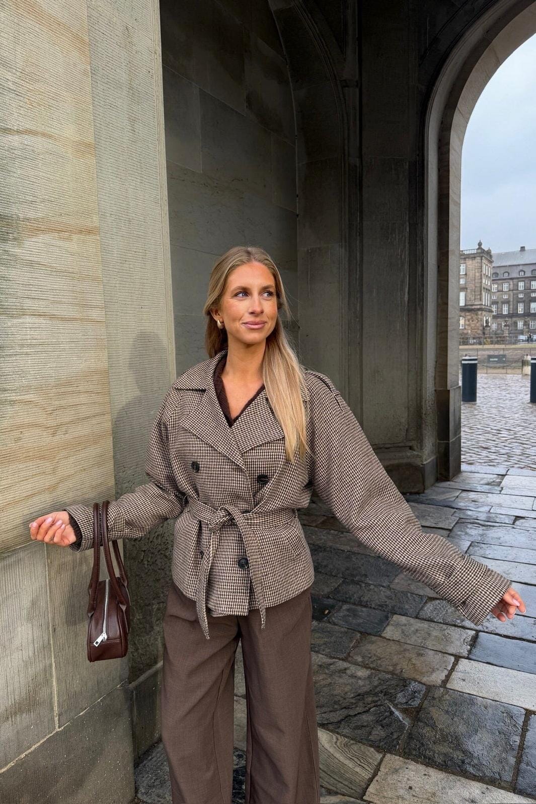 BYIC - Veraic Trenchcoat A25104 - Brown Checks