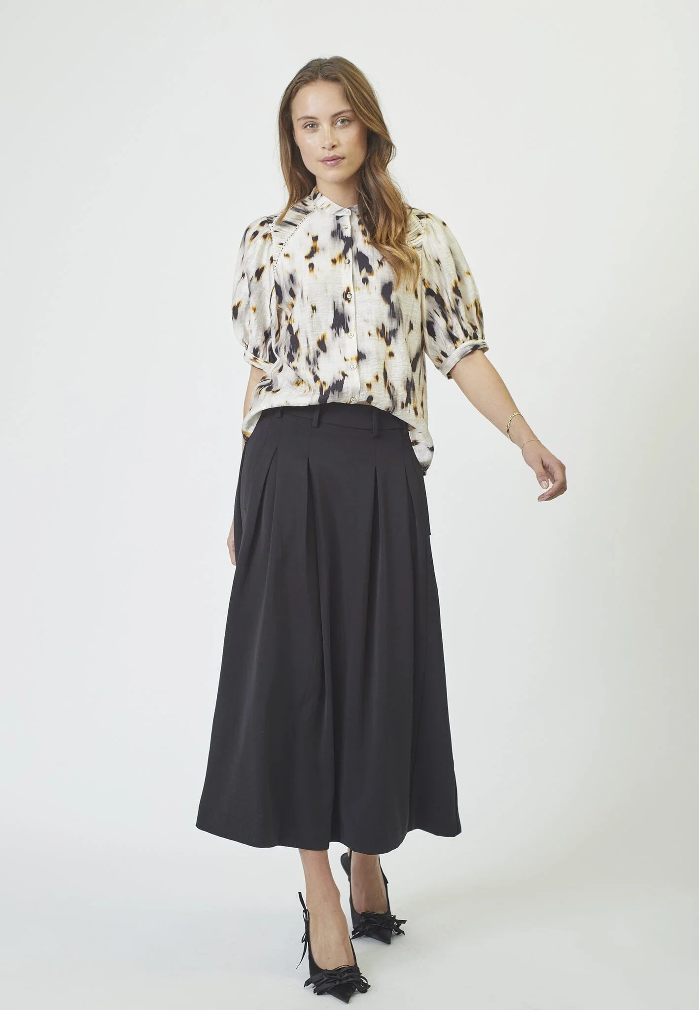 Co´Couture - Anyacc Pleat Skirt 34178 - 96 Black - Image 2