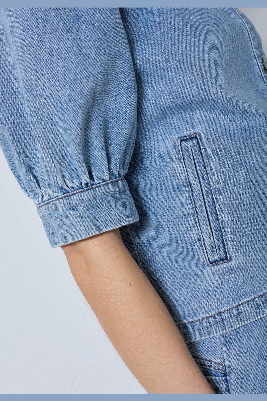 Co´Couture - Asjacc Denim Blouse 45140 - 552 - Denim Blue - Image 3