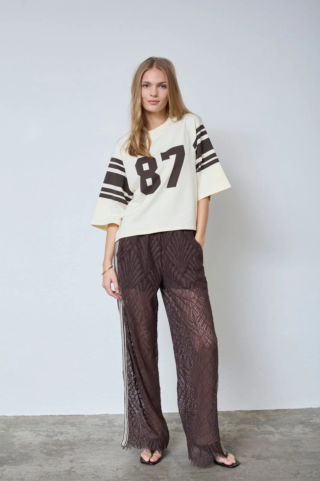 Co´Couture - Elycc 87 Tee Sweat 47012 - 19946 - Bone/Brown - Image 3