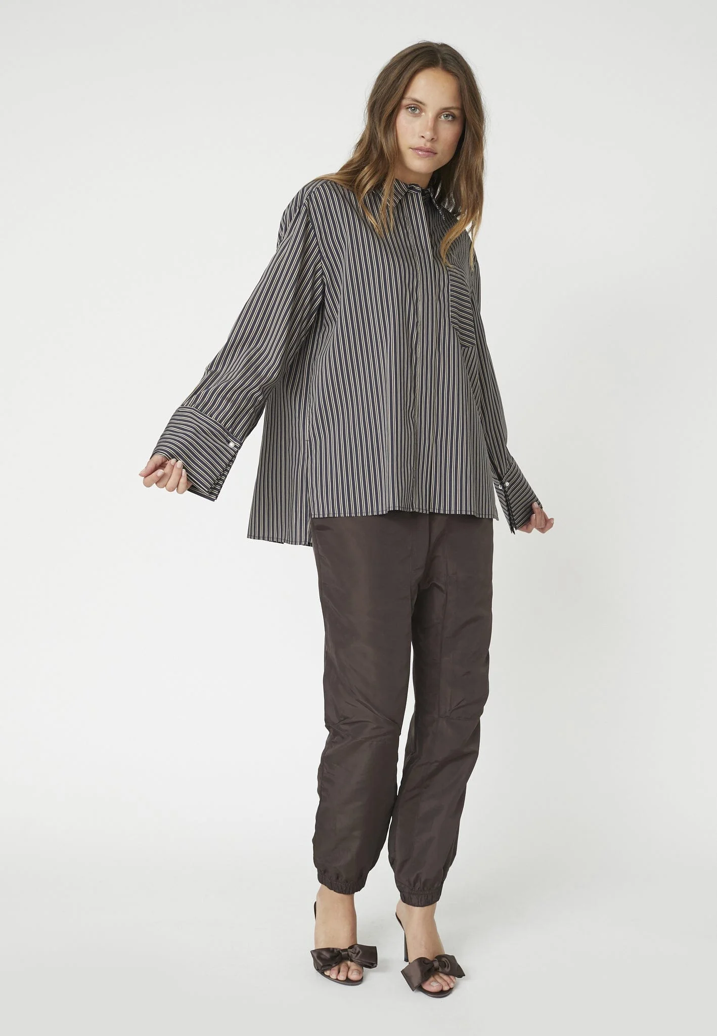 Co´Couture - Finacc Stripe Shirt 35880 - 96 - Black - Image 4