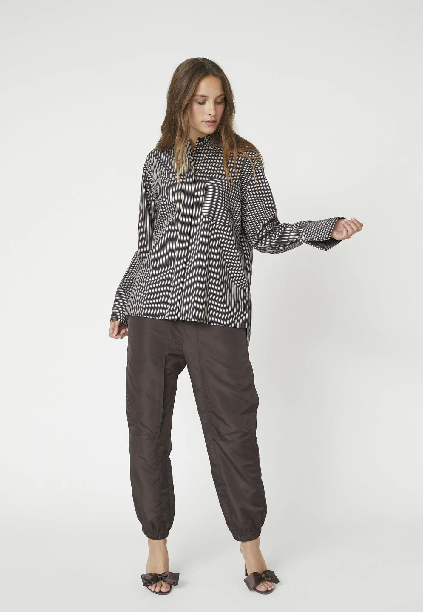 Co´Couture - Finacc Stripe Shirt 35880 - 96 - Black - Image 5