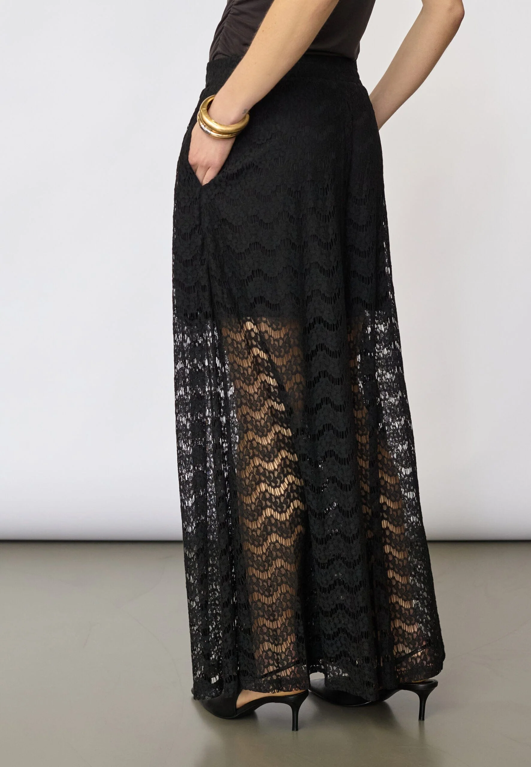 Co´Couture - Harrietcc Lace Skirt Pant 41197 - 96 - Black - Image 4