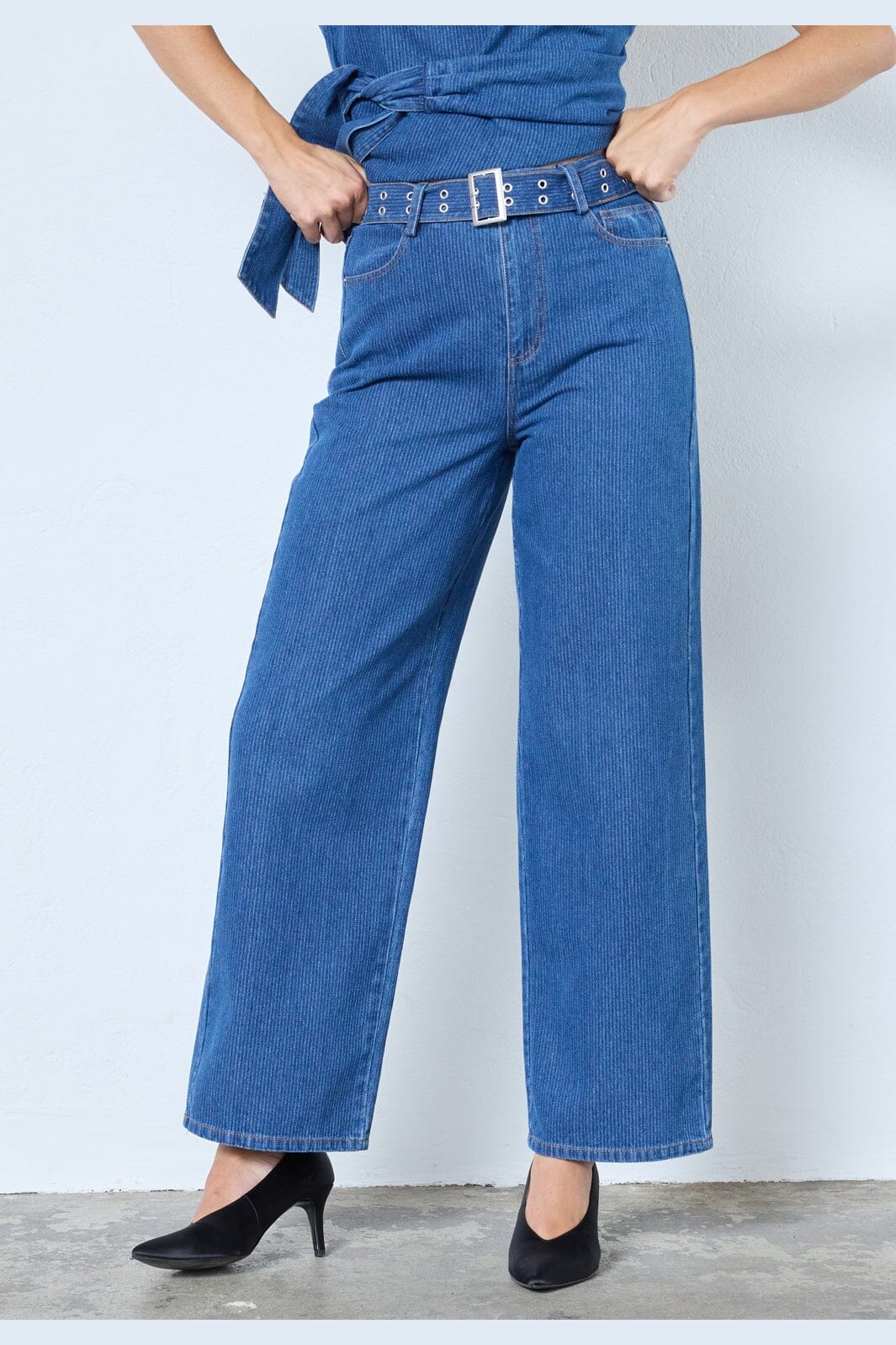 Co´Couture - Kimmycc Belt Jeans 41031 - 555 - Dark Denim - Image 6