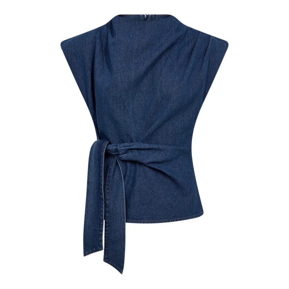 Co´Couture - Kimmycc Pleat Top 45001 - 555 - Dark Denim - Image 2